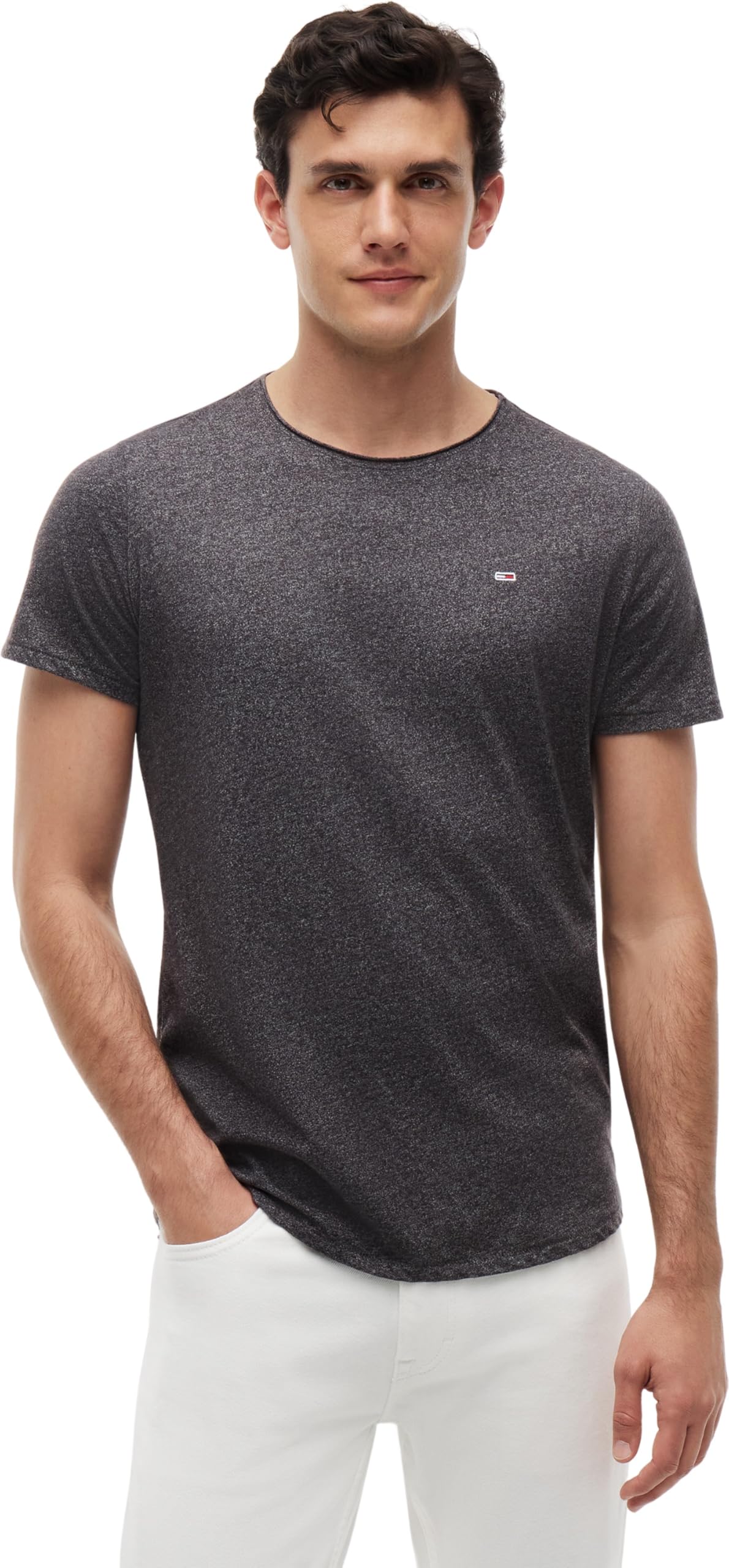 Tommy Jeans Herren T-Shirt Kurzarm TJM Slim Slim Fit, Schwarz, Größe XL