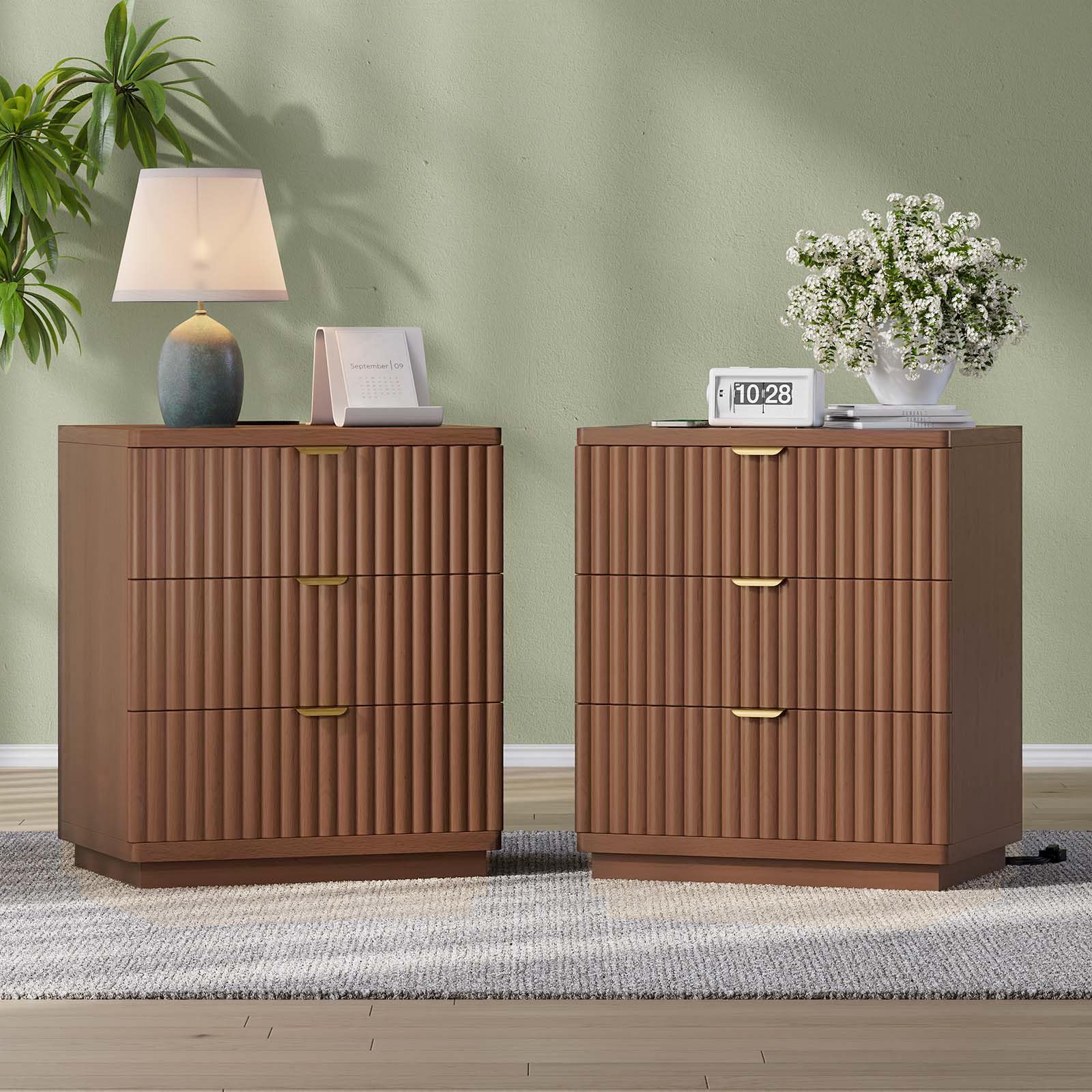 Amazon.com: XinLiLai Nightstands Set of 2, Nightstand with