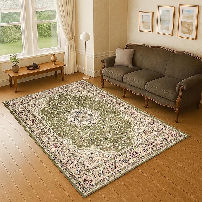160 X 230 Cm , Majestic) Traditional Large Rugs Nonslip Living Room Bedroom Carpets Kitchen Hallway Runner Rug & Door Mats On - View #13