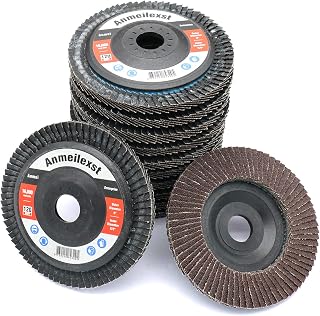 12 Packs 120 Grit High Density Aluminum Oxide Flap Disc Abrasive Grinding Discs, 4" Sandpaper Wheel, for Polishing Metal, Stainless Steel and Wood
