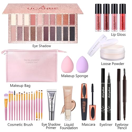 Miniatura 2 de UCANBE - Kit de maquillaje todo en uno para mujer, kit completo, juego de regalo para el día de San Valentín, paleta de sombras de ojos, base