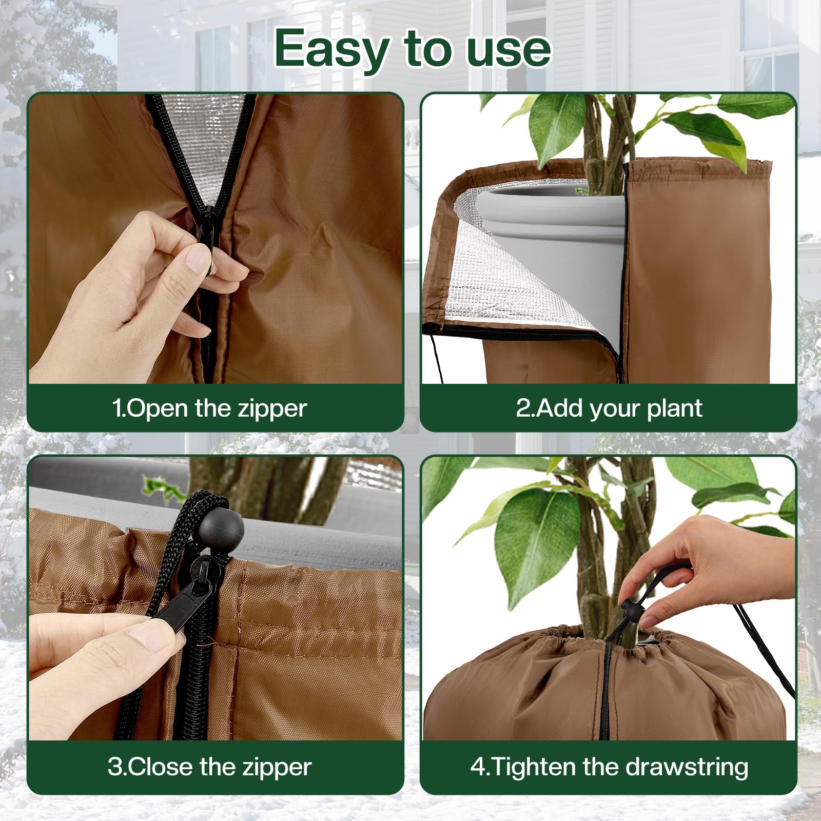 JANUIXCO Sac Antigel Pour Plantes En Pot 45 X 50 Cm - Voile Hivernage