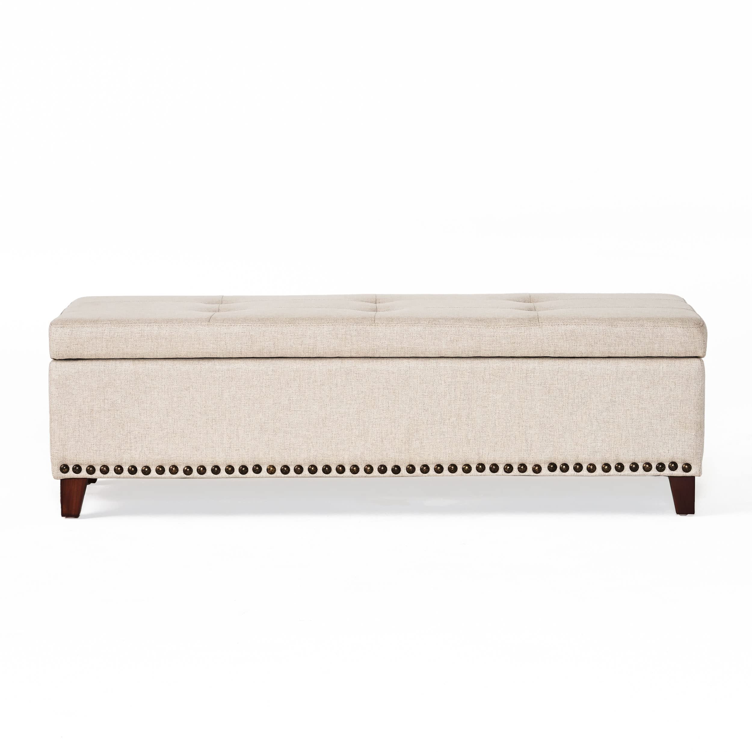 Christopher Knight Home Gavin Fabric Storage Ottoman, Beige