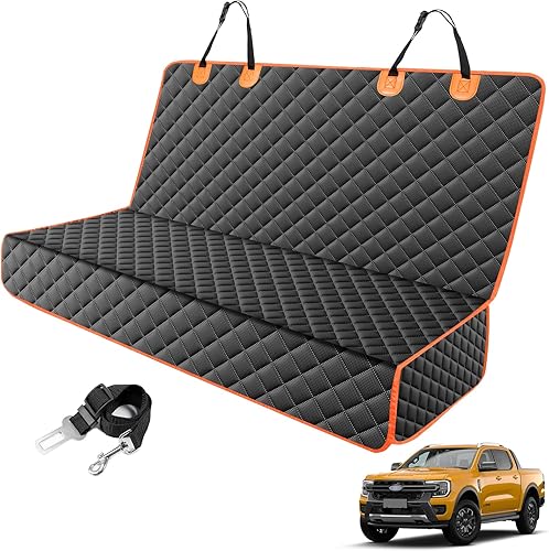 Miniatura 9 de MIXJOY Funda protectora impermeable para asiento trasero, protector de asiento trasero para perros, protector de asiento de automóvil para perros