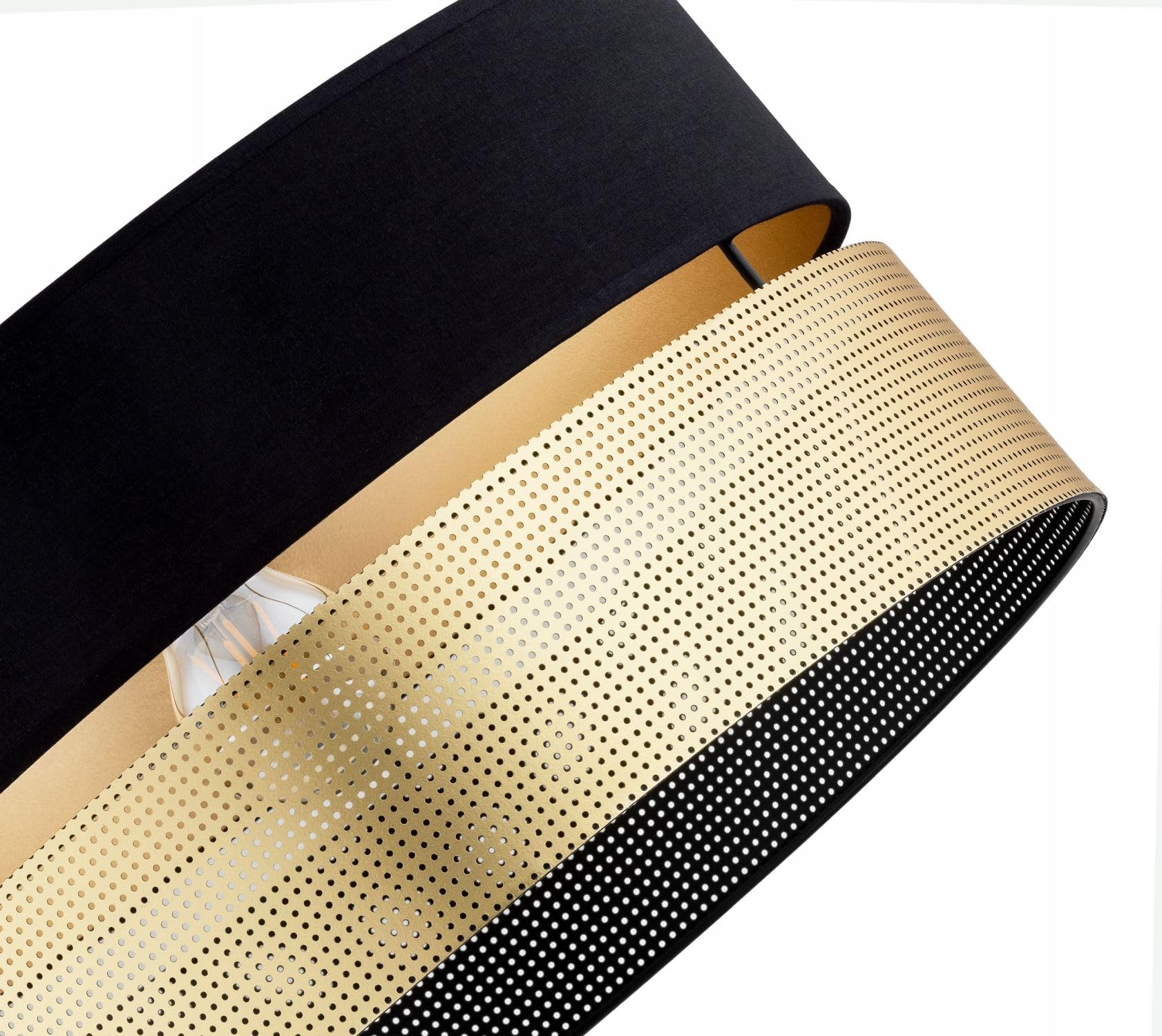 Licht-Erlebnisse Stehlampe Metall Schwarz Gold Büro Arbeitszimmer Schlafzimmer E27 Modern elegant gemütlich edel H:150 cm Stehleuchte Wohnzimmer
