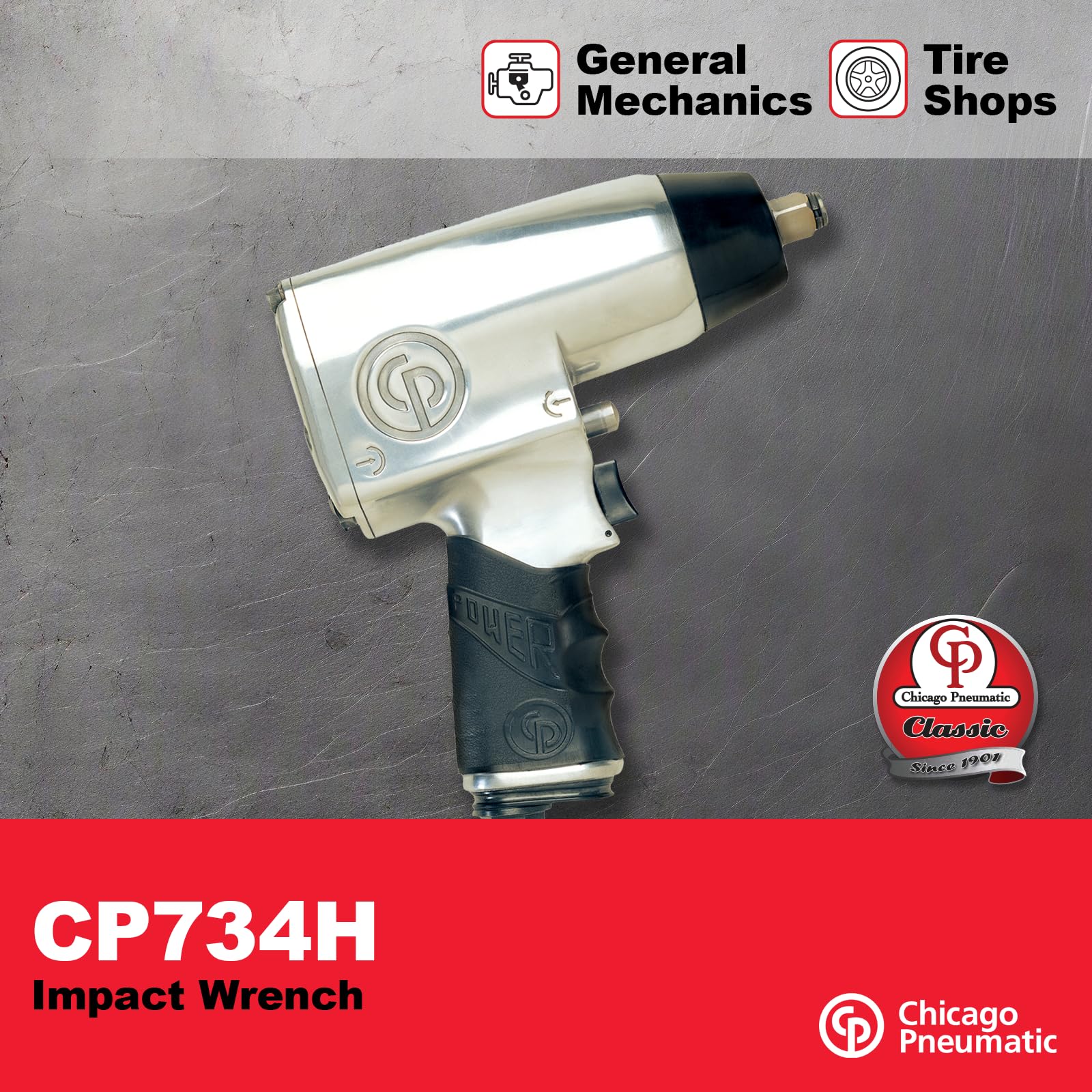 Chicago Pneumatic Air Impact Wrench - 1/2" Drive -4