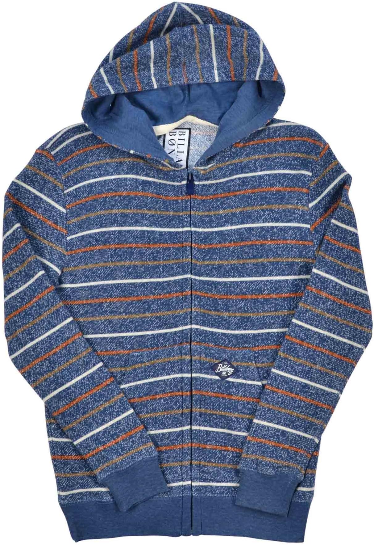 Billabong Big Boys (8-20) Daily Henley Zip Up Hoodie-Blue/Multi