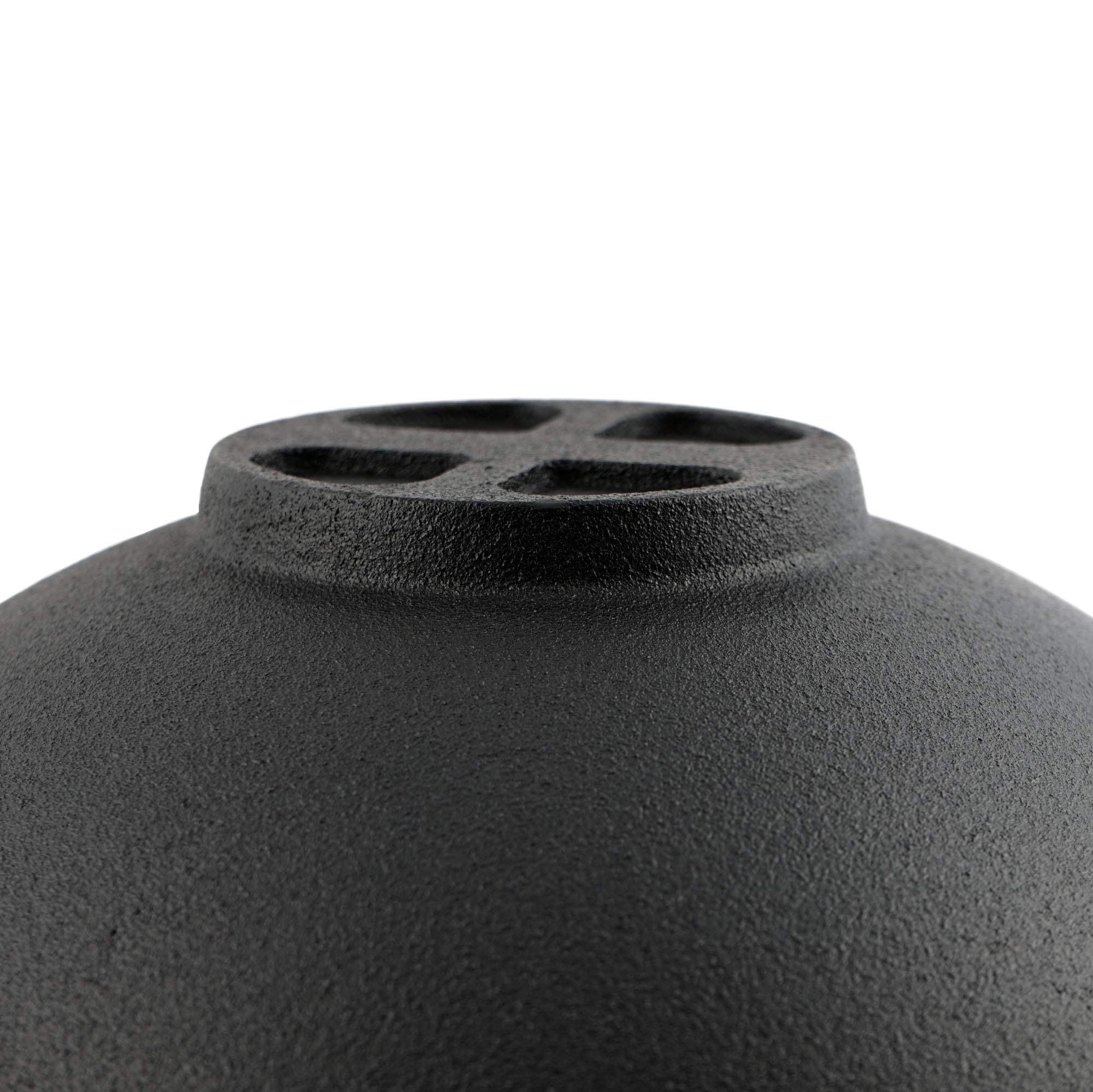 BBQ-Toro Fonte Kazan avec four Kazan Ø 34 cm | Marmite en fonte de 12,1 l avec couvercle, marmite en fonte | Chaudron à goulasch, chaudière à feu, four d'extérieur | Four à feu, four à ragoût, foyer