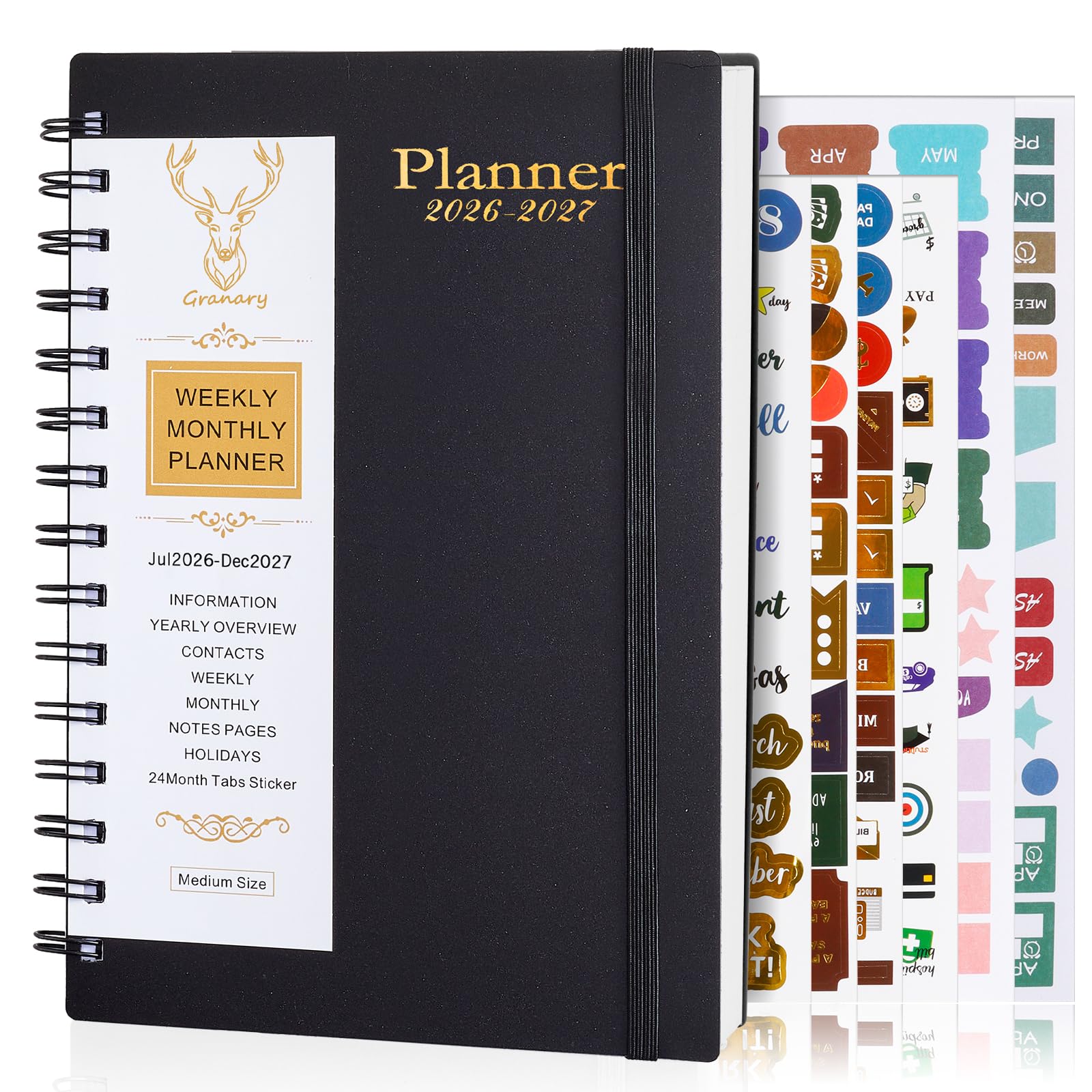 Diary 2026-2027, Planner 18 Month A5 Mid Year Diary from Jul. 2026 to Dec.2027, Premium Thicker Paper ofr Personal Use Academic and Business Office