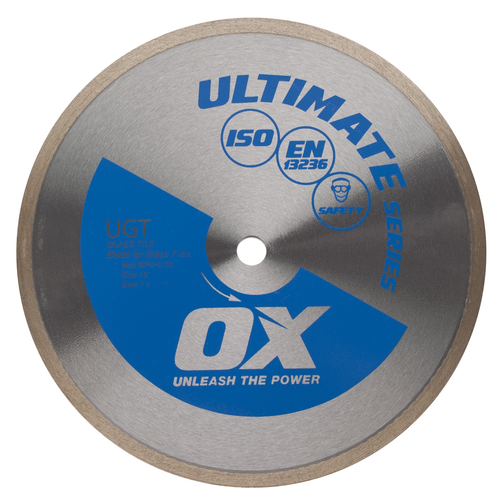 OX Tools ox-ugt-10 25,4 cm Ultimate Wet Glass tile Blade, dm-7/20,3 cm – 5/20,3 cm Bore, OX-UGT-10