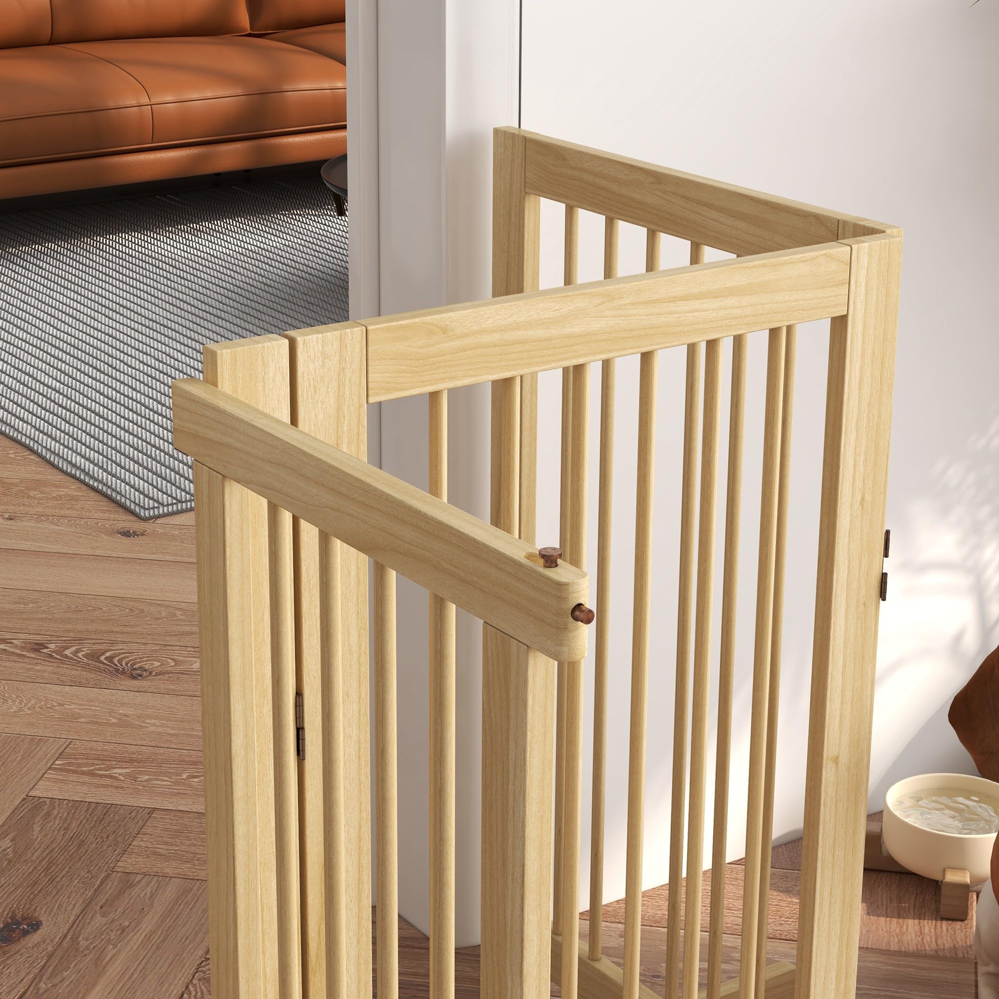 PawHut Griglia di Protezione Cane Autoportante 220 x 91 cm Legno