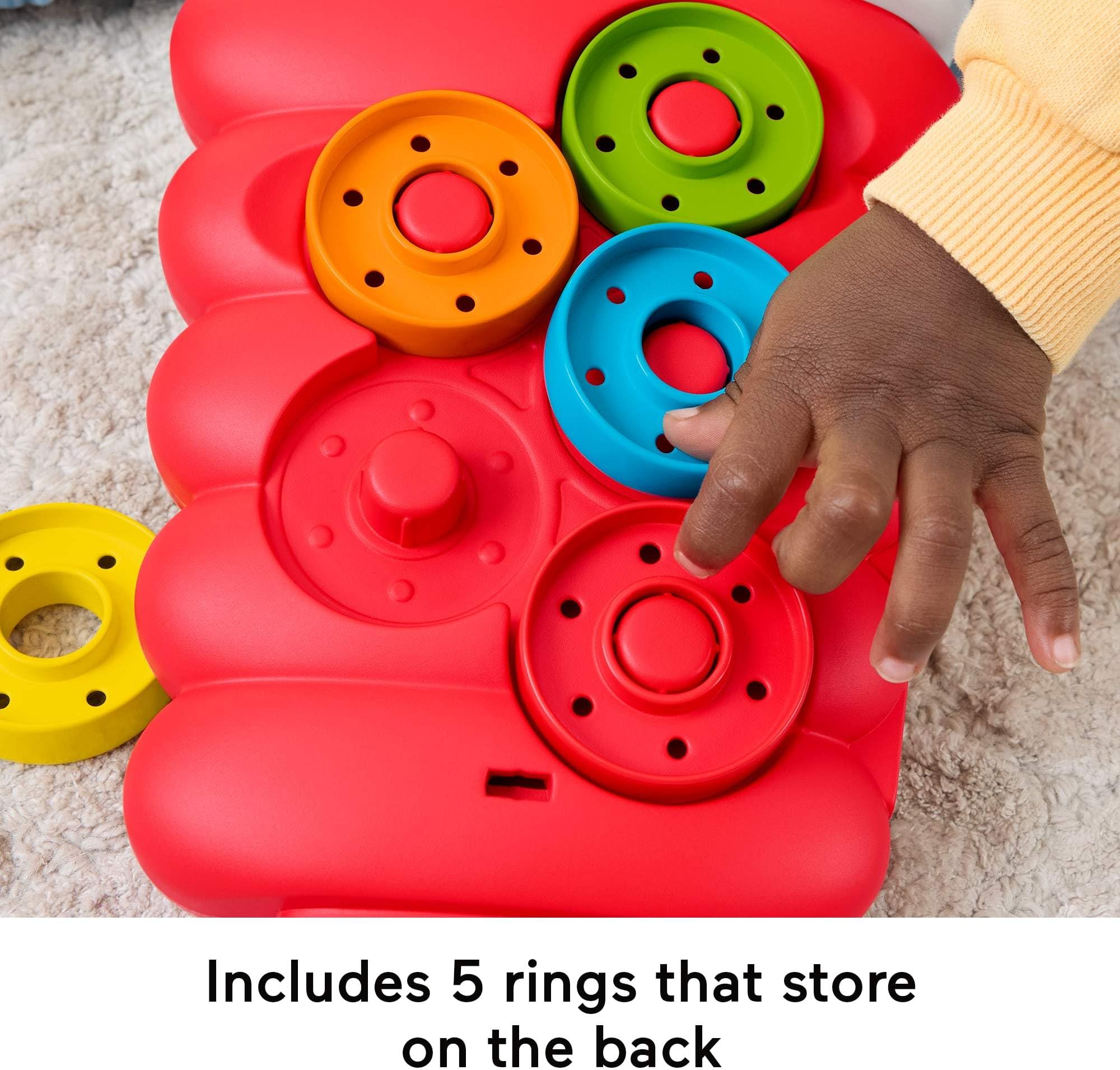 Fisher-Price Baby & Toddler Toy Drop Through Rock-a-Stack, Coin Drop Activity for Developmental Play Infants Ages 9+ Months