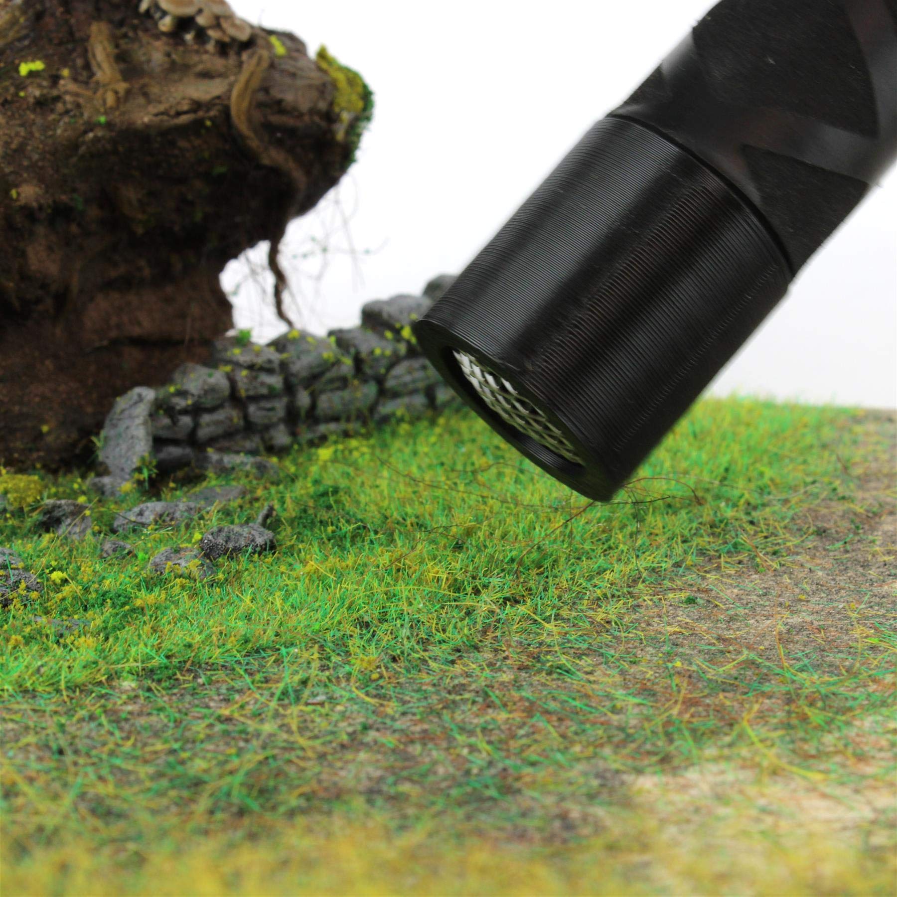 War World Scenics Pro Grass Detailer Aplicador de Hierba Estática - Modelismo Ferroviario Precisión Vía Tren Maqueta Miniatura Diorama Césped Escenario Flocado Base Belén Envio Seguimiento