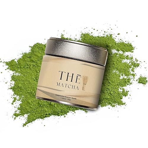 TH Matcha Polvo de té verde matcha de grado ceremonial  Primera cosecha premium, matcha japonés 100% puro (1.06 oz)