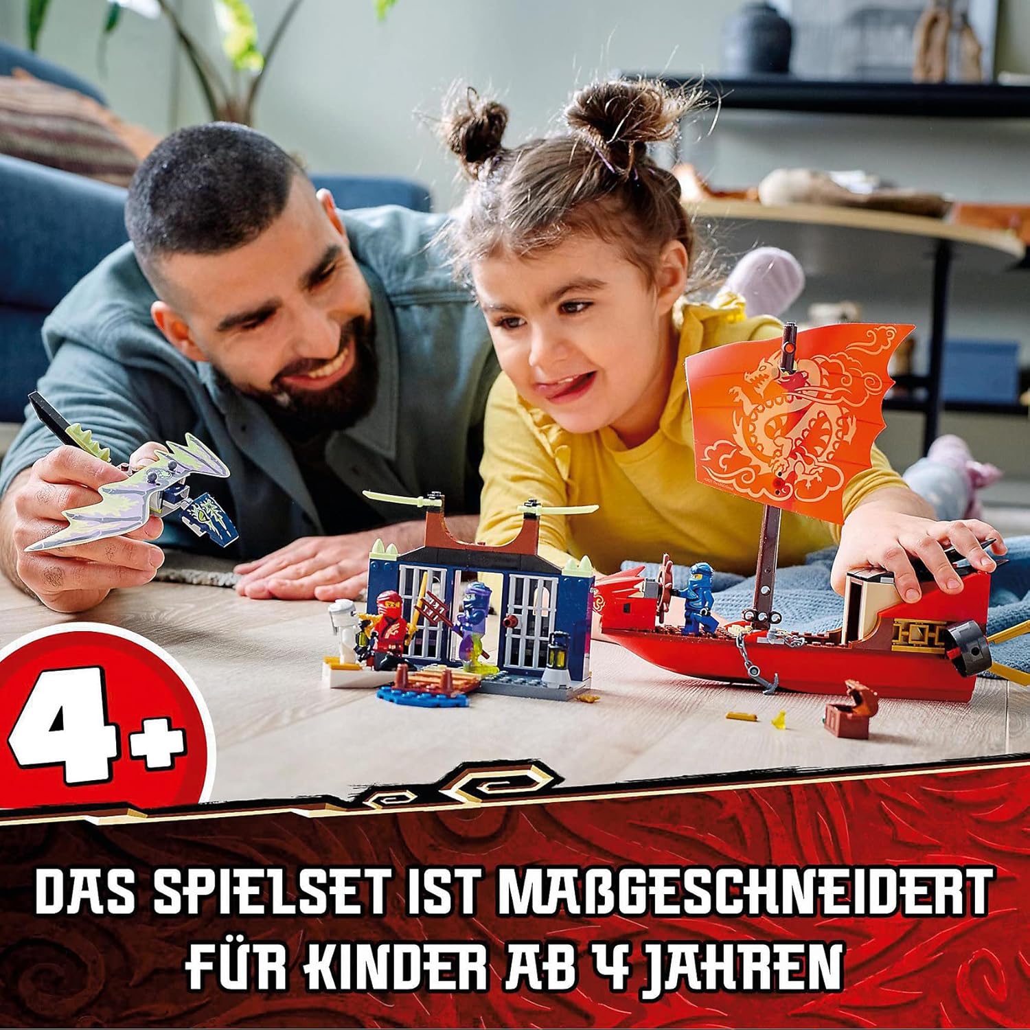 LEGO Ninjago - Battle of the Sky Medium Battleship Bounty 71749 Toy Ninja Ninja - Picture 2 of 9