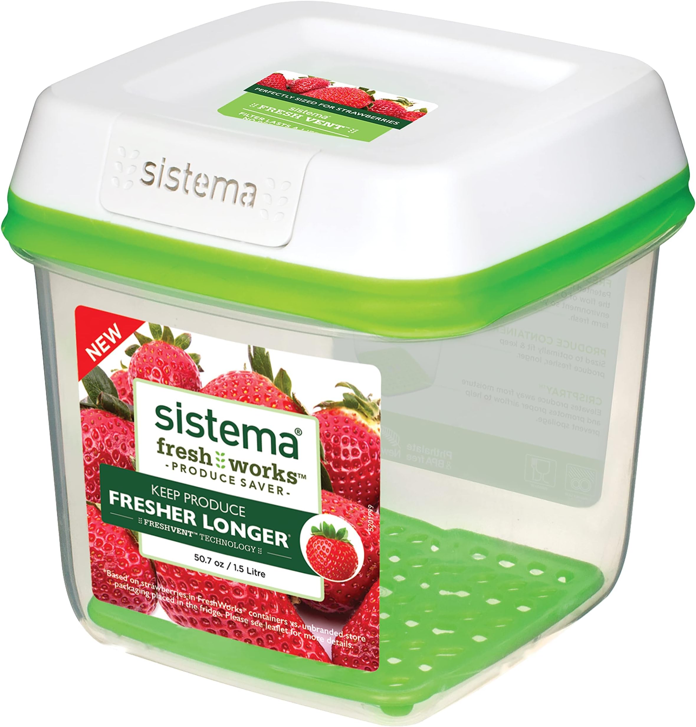 Sistema FreshWorks Food Storage Container Set Fridge Food Boxes with