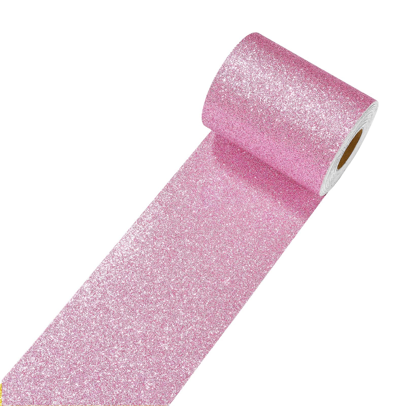 Decotalk Pink Glitter Wallpaper Border Peel &Stick Wallpaper 10X1200cm
