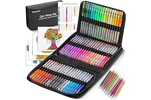 Soucolor Gel Pen Refills-Sturdy, Water-Resistant, Vibrant