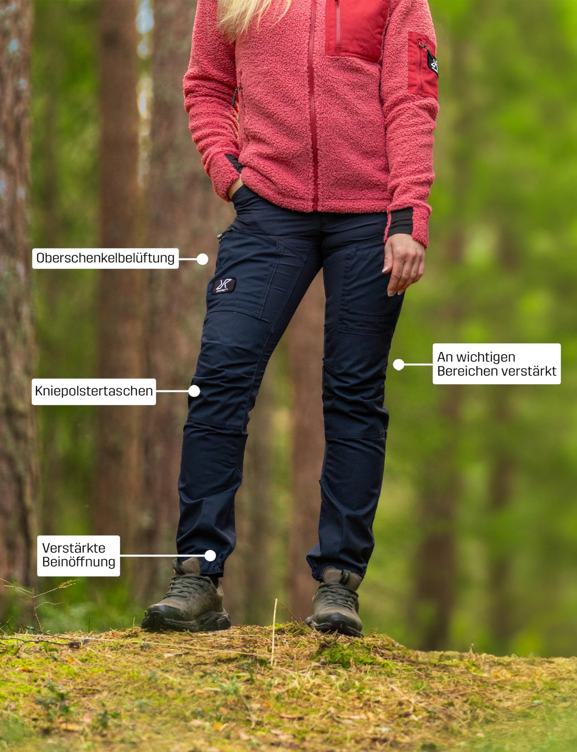 RevolutionRace Damen RVRC GP Pro Pants, Hose zum Wandern und für viele Outdoor-Aktivitäten, Blueberry, M