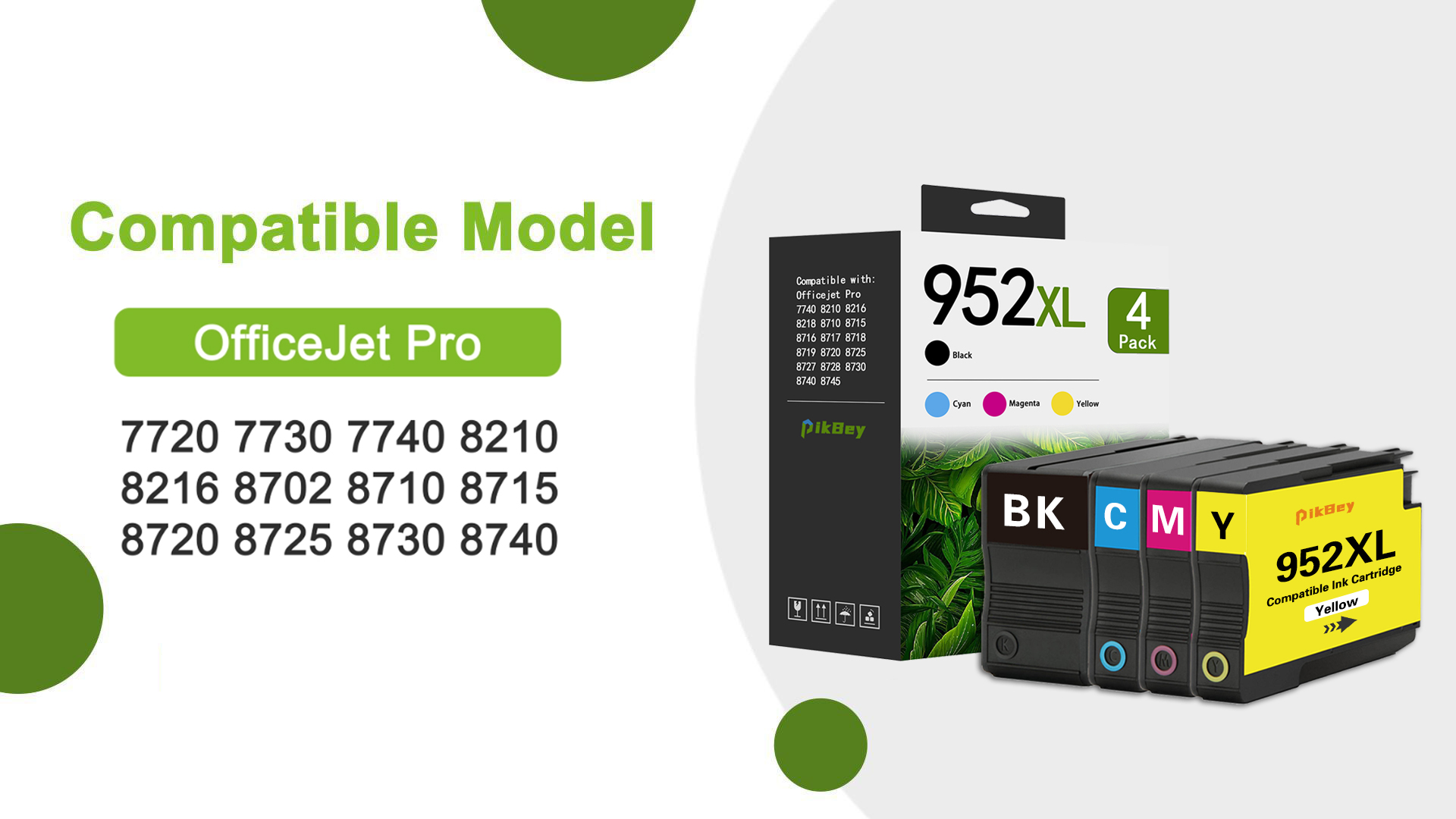Amazon.com: 952XL Ink Cartridges Combo Pack (4-Pack, Black/Cyan