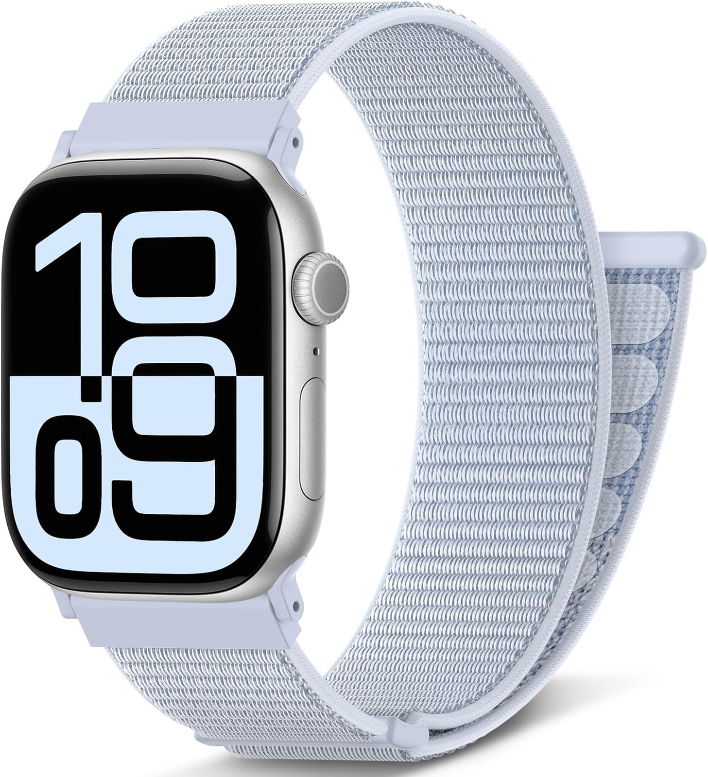 DigiHero Nylon Sport Loop Compatible with Apple Watch Straps 46mm 44mm 42mm 40mm 45mm 41mm 49mm 38mm, for iWatch Series 11 10 9 8 7 6 5 4, SE Ultra 3 2 1, Blue Cloud, 46mm/44mm/45mm/49mm