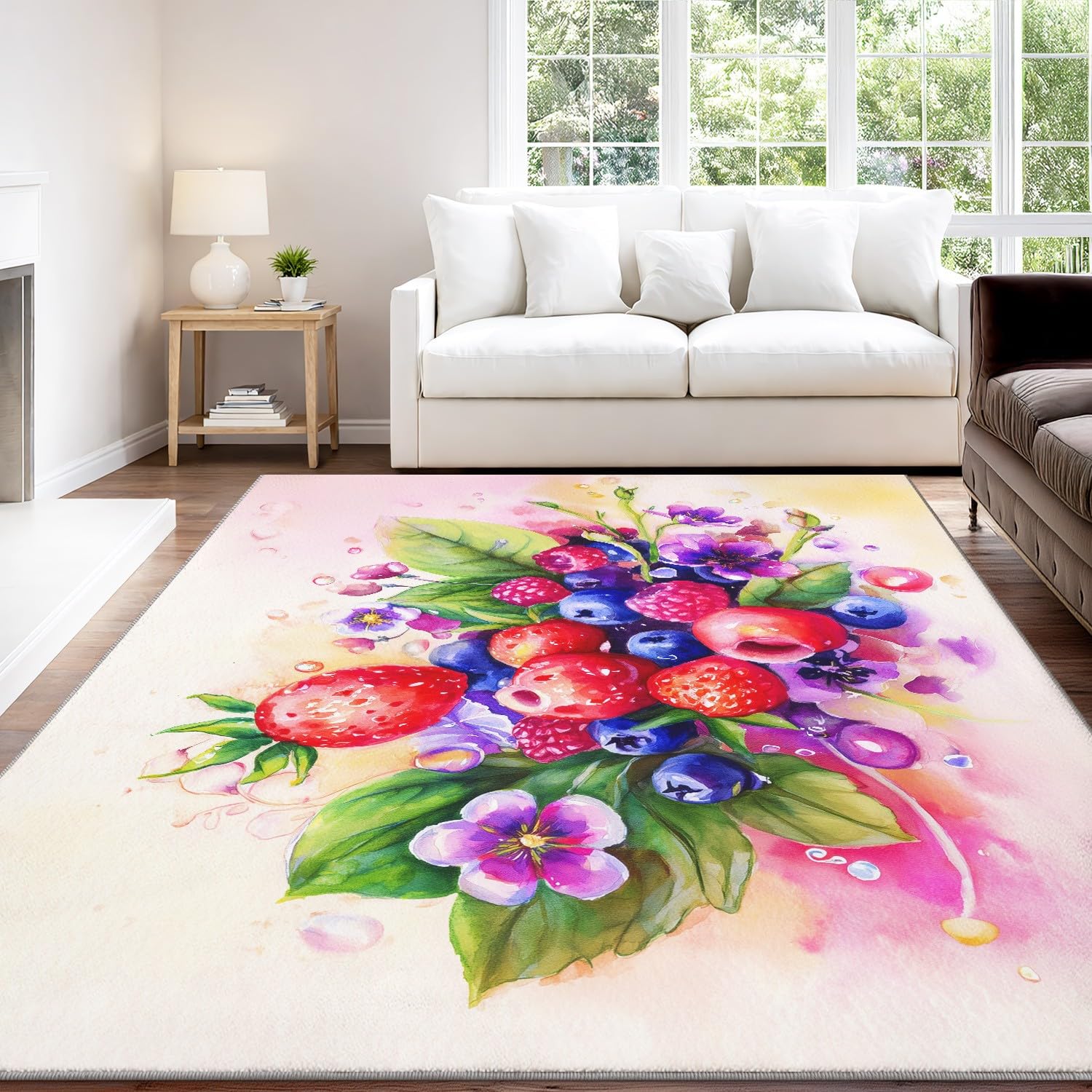 Bold Adventure Alfombra con estampado de cebra, tigre y leopardo, para sala de estar, dormitorio, lavable, antideslizante, suave, alfombra estampada y decoración del hogar, 150 x 210 cm