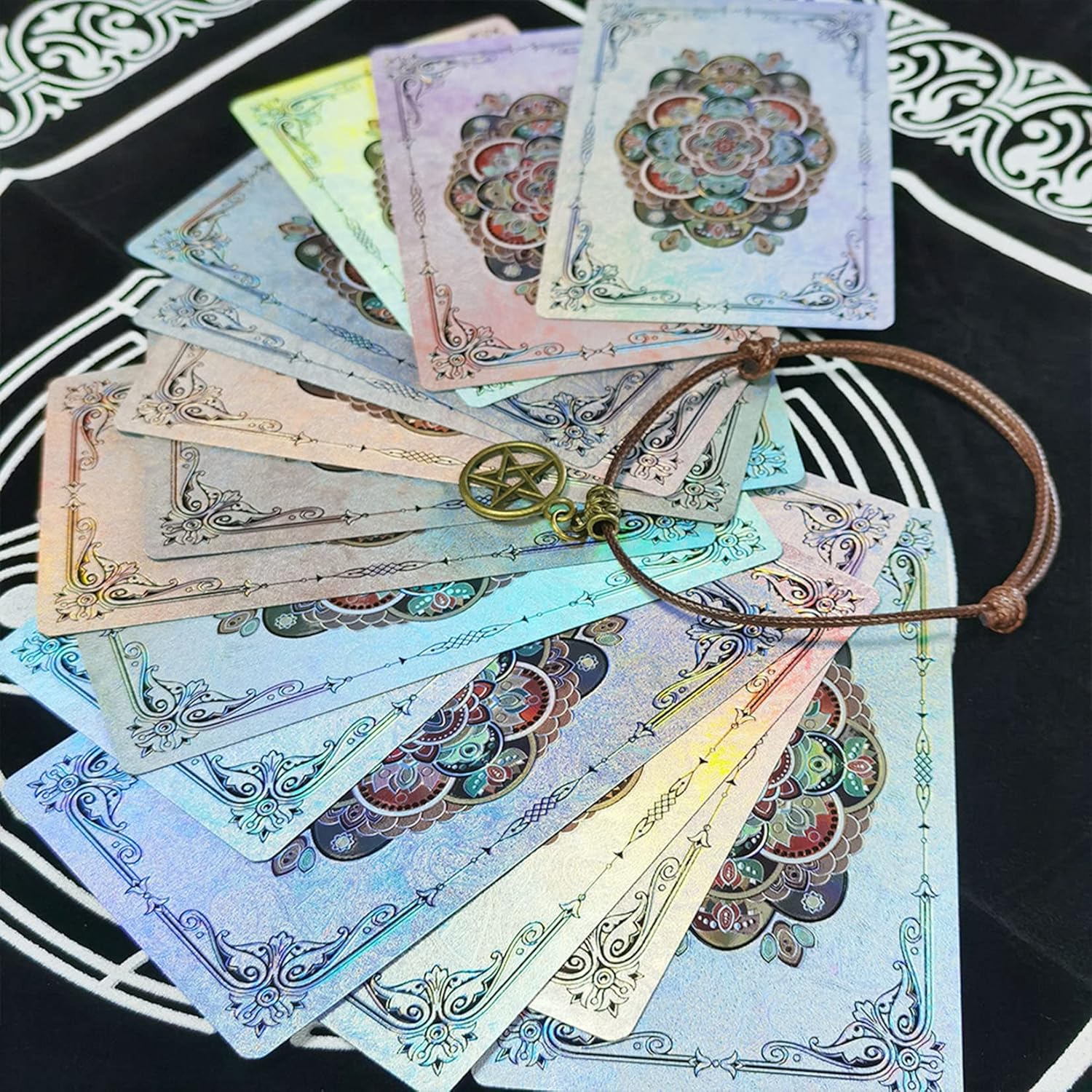 Tarot Cards Deck, Water Proof with Guidebook Divination Cards, 80 Fortune Telling Game Set for Family Reunion Beginners Expert Readers for Christmas Birthday, B