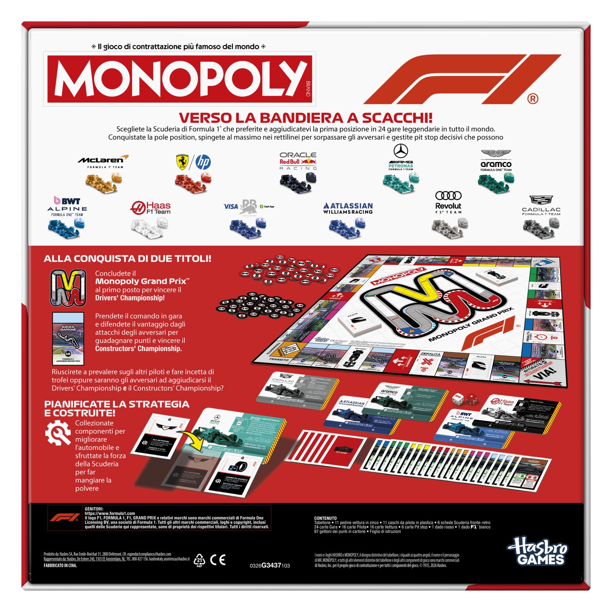 Gioco da tavolo Monopoly edizione F1