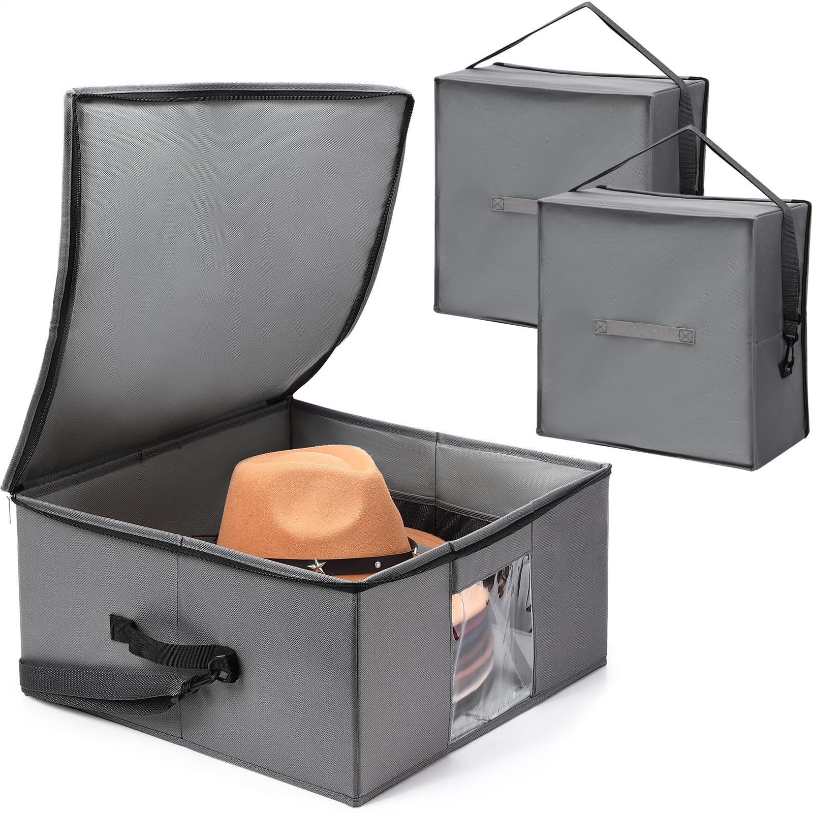 Genérico Sombrerera de Almacenamiento y Organización para Gorras | Transportador De Sombreros De Ala Ancha Para Viajes para Hogar, Dormitorio, Armario, Vestidor, Viajes y Vacaciones
