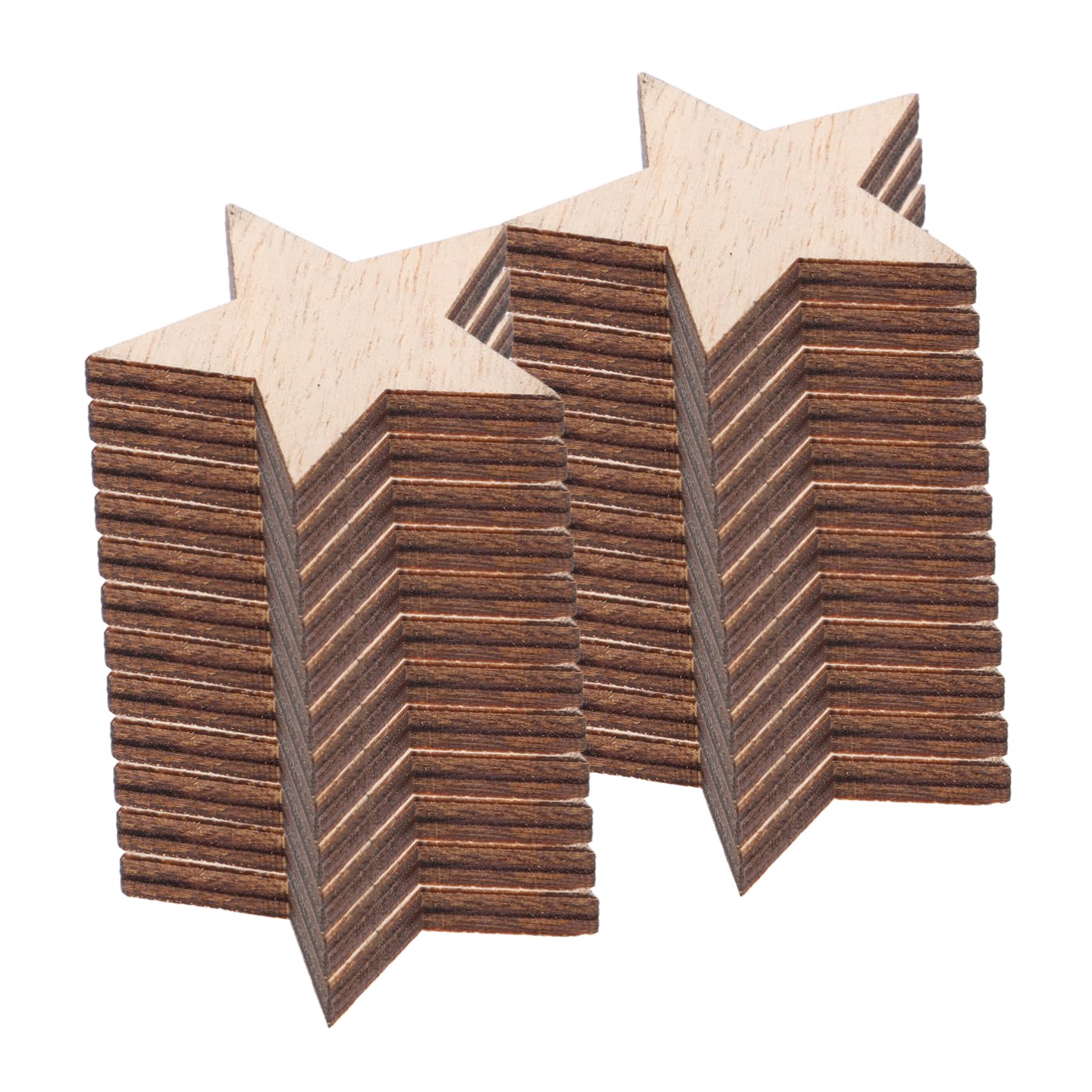 STOBOK 3 Sätze Kleine Sternornamente Aus Massivem Holz Möbelornamente Aus Walnussholz Sterne Sternperlen Aus Holz Weihnachtliche Diy Dekoration Holzmarken Hölzern Brown 25 Stück * 3