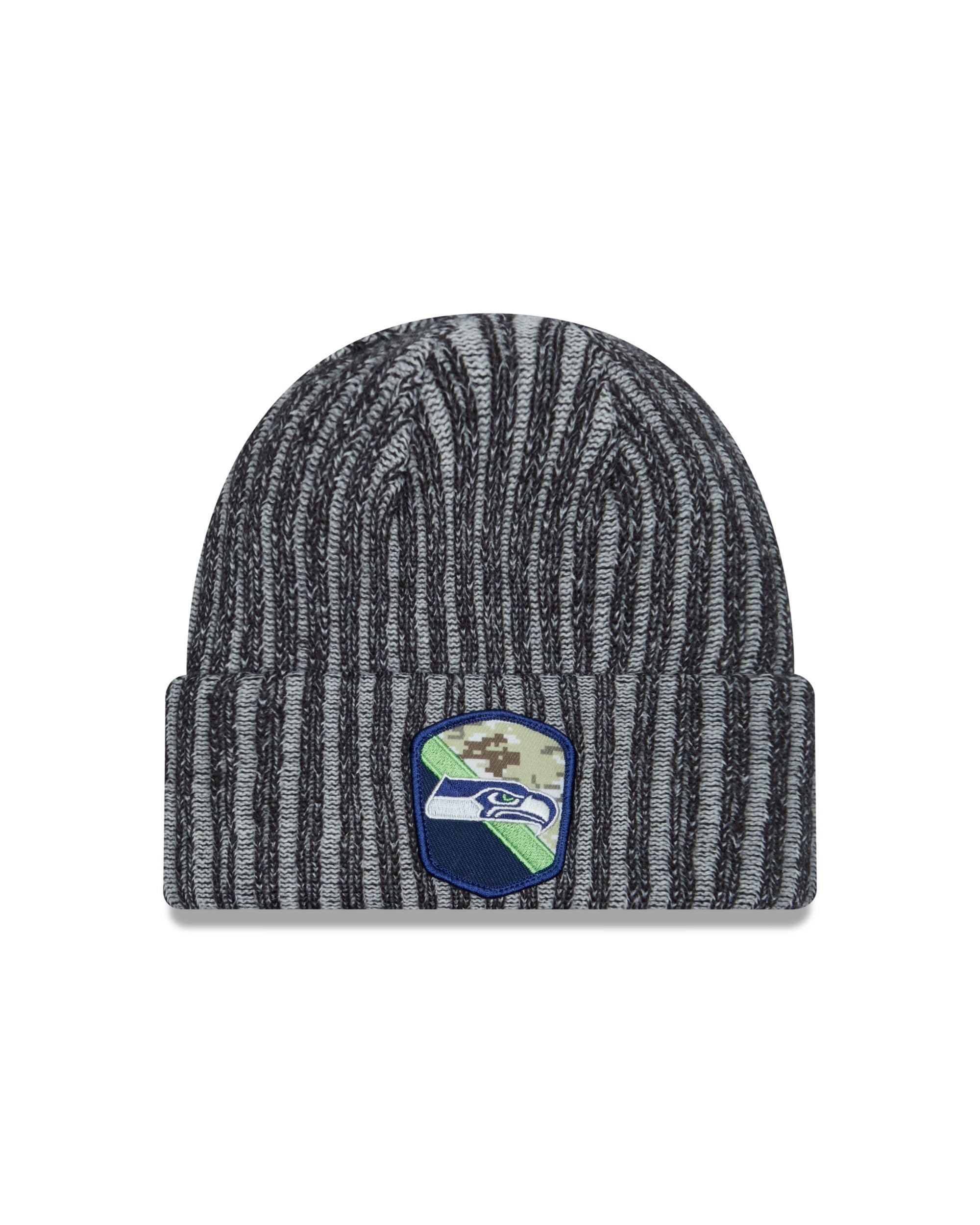 New Era Unisex #29-Seahawks-Black-32553 Seattle Seahawks Nfl Salute To Service 2023 Black Cuff Knit Beanie