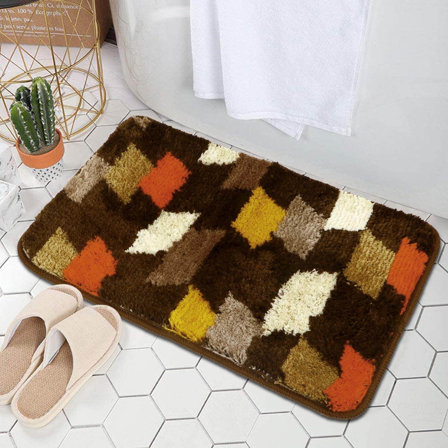 HOKIPO Microfiber Bath Rugs Mats for Bathroom, 40x60cm, Brown (AR-3493-BR) (B08R5VDDHG) Amazon Price History, Amazon Price Tracker