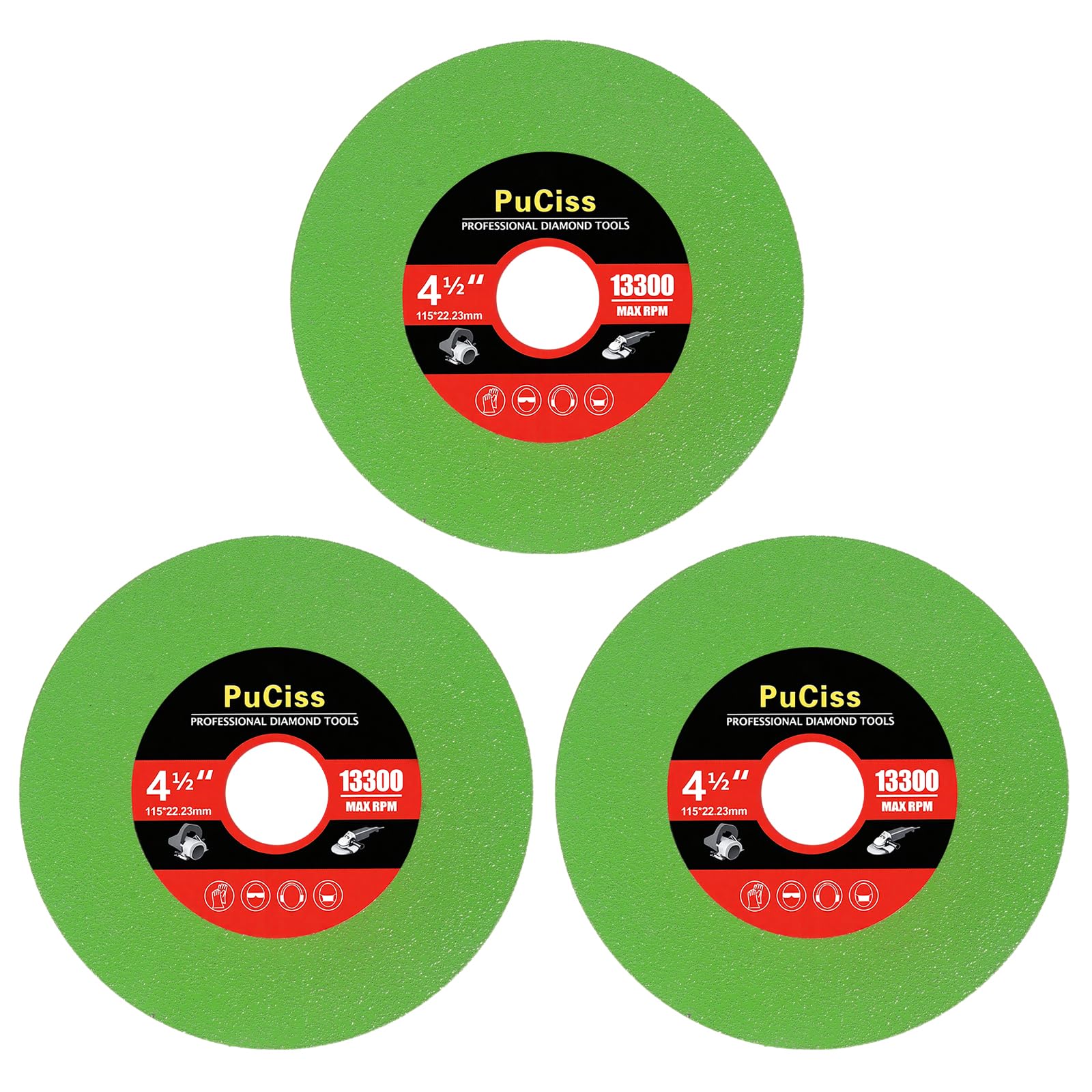 Disco de corte de vidrio de 4-1/2 pulgadas para amoladoras angulares, rueda de hojas de sierra de diamante multimaterial para moler cerámica, cristal, azulejos, botella de vino, eje de 7/8