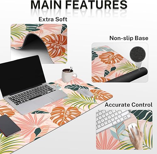 Miniatura 7 de Britimes Juego de alfombrillas de mouse para teclado, alfombrilla de escritorio 4 en 1, reposamuñecas para teclado, reposamuñecas para mouse, juego