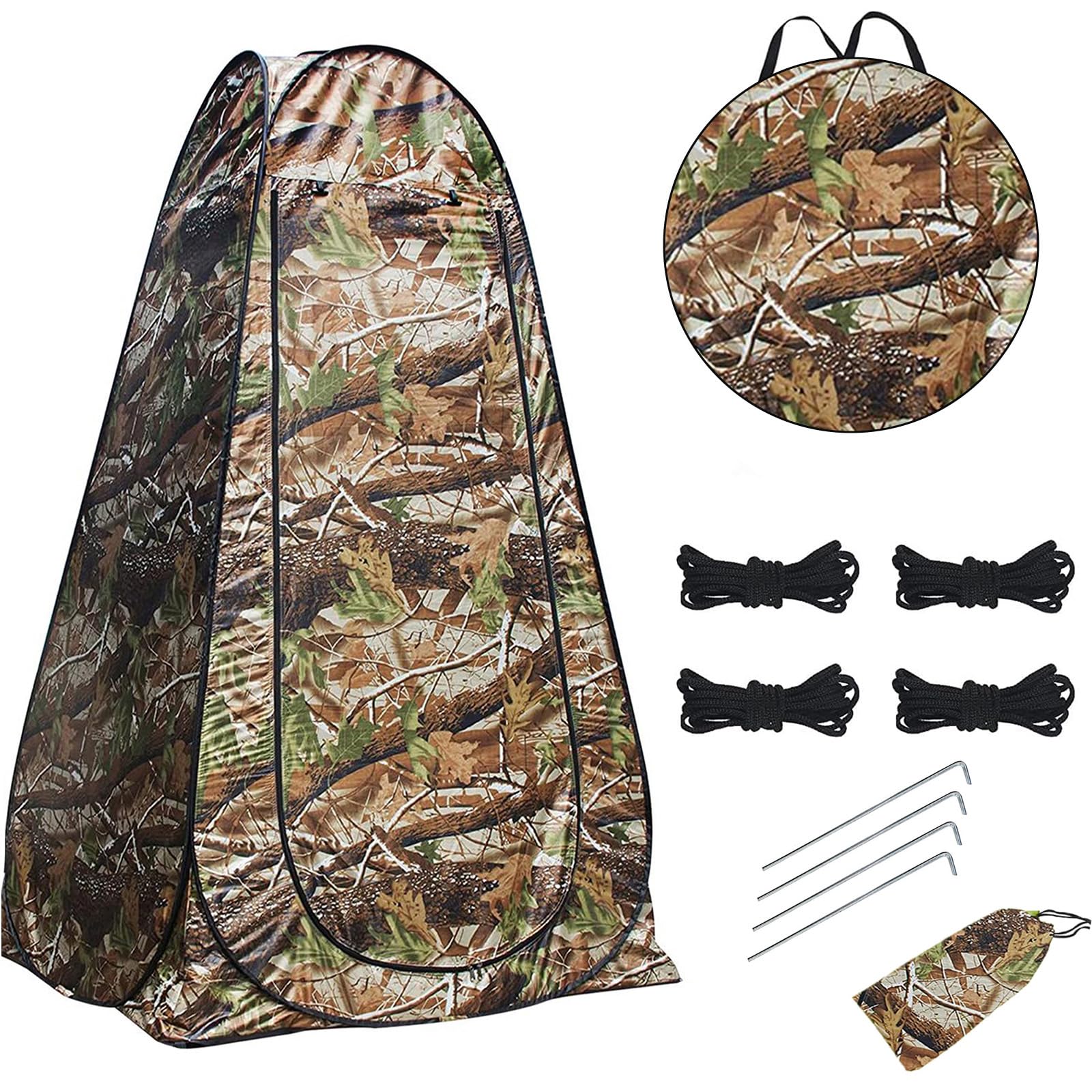 Crystals Pop Up Toilet Tents for Camping, Pop Up Changing Tent for Shower, Privacy Tent Portable Changing Room for Outdoor Adventures, Hiking, Fishing, Beach or Picnic (Camouflage)