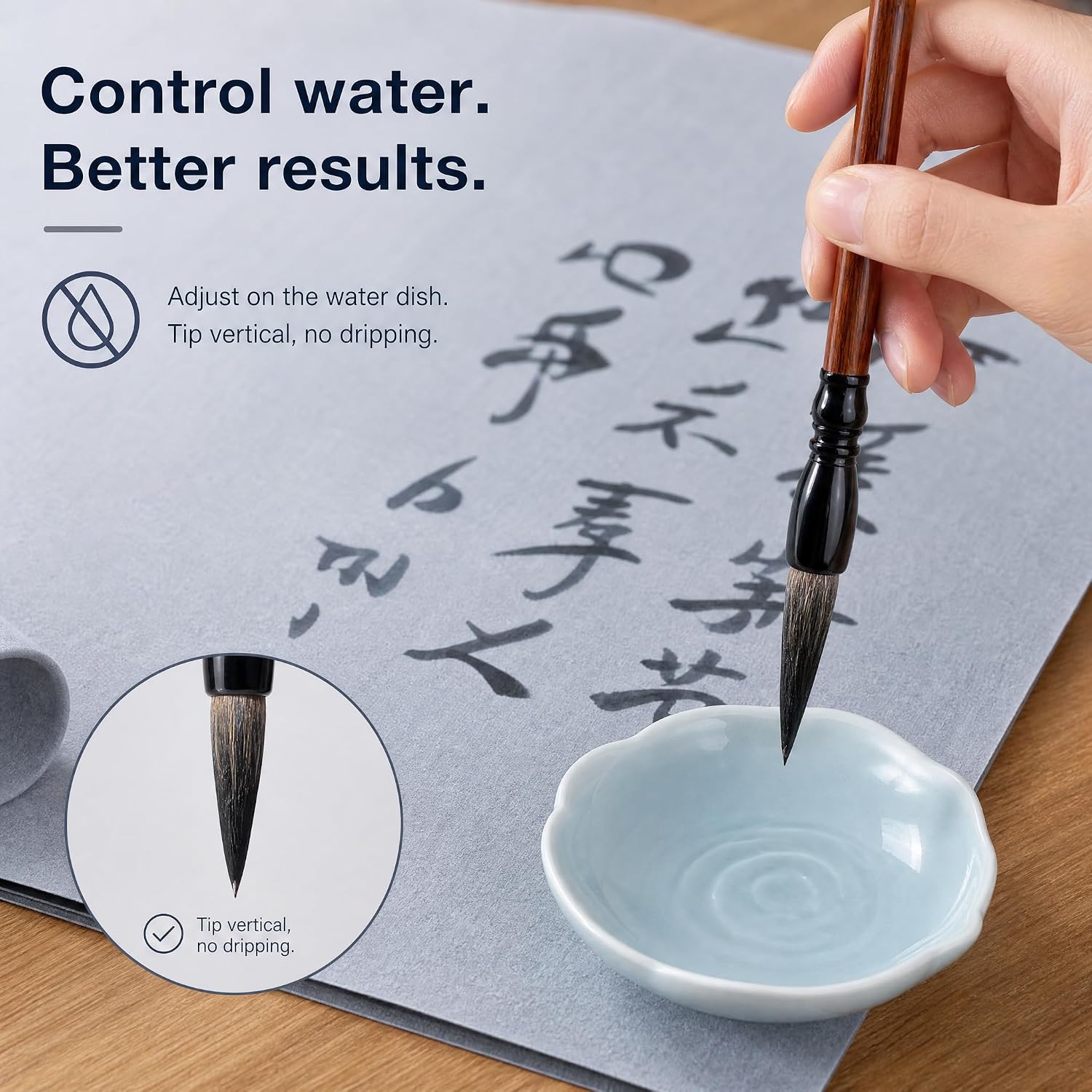Eorbow 30 Pack Magic Water Drawing Cloth, Reusable Water Writing Canvas with Brush for Calligraphy and Painting, No Ink Practice Paper Set for Kids Adults Beginners, 17x13 Inch Art Painting Supply