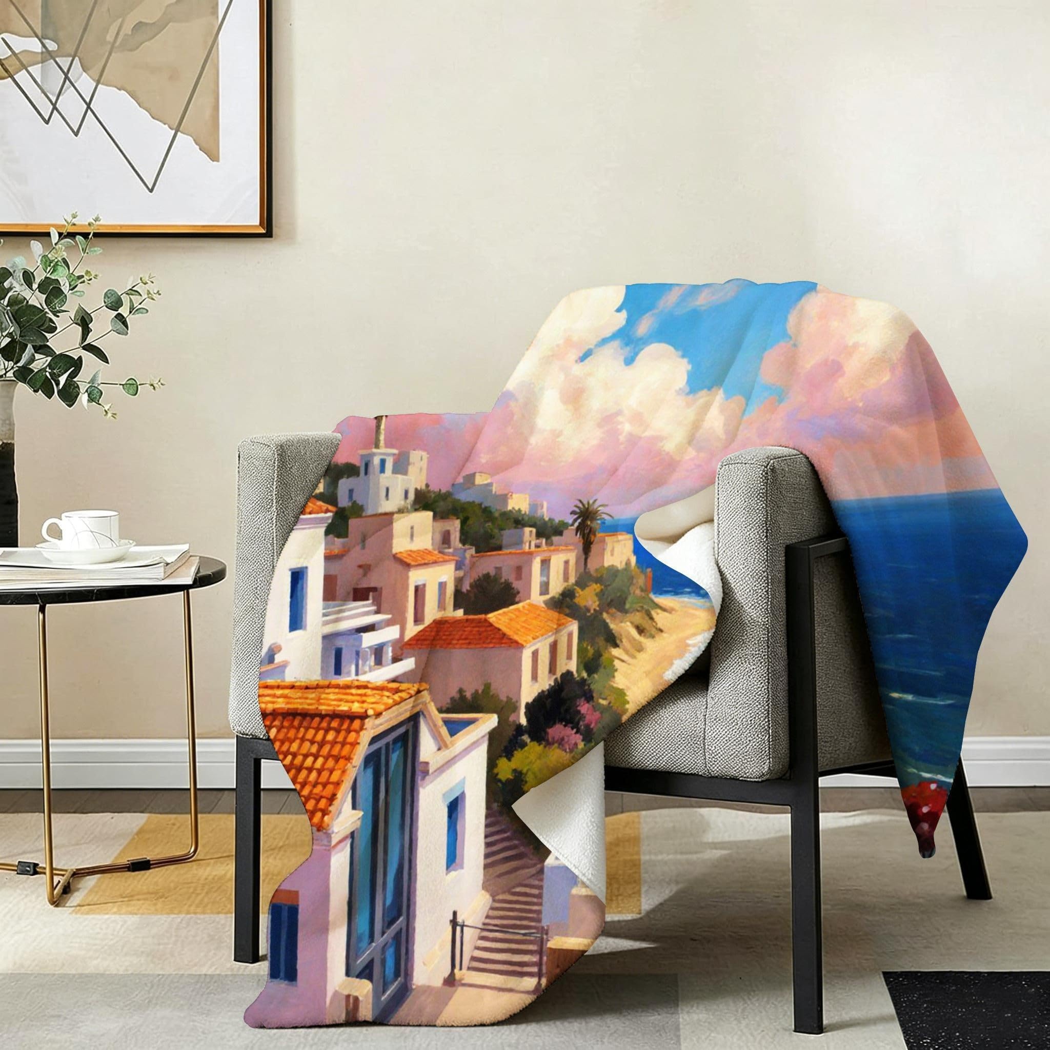 Manta Grande 180x220 cm Nube Blanca Polar Franela Térmica-A109