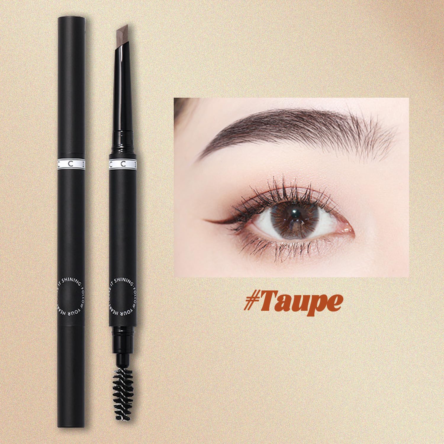 Dual-Ended Eyebrow Pencil With Angled Tip & Spoolie Brush For Precise Definition And Natural Grooming - Image 2