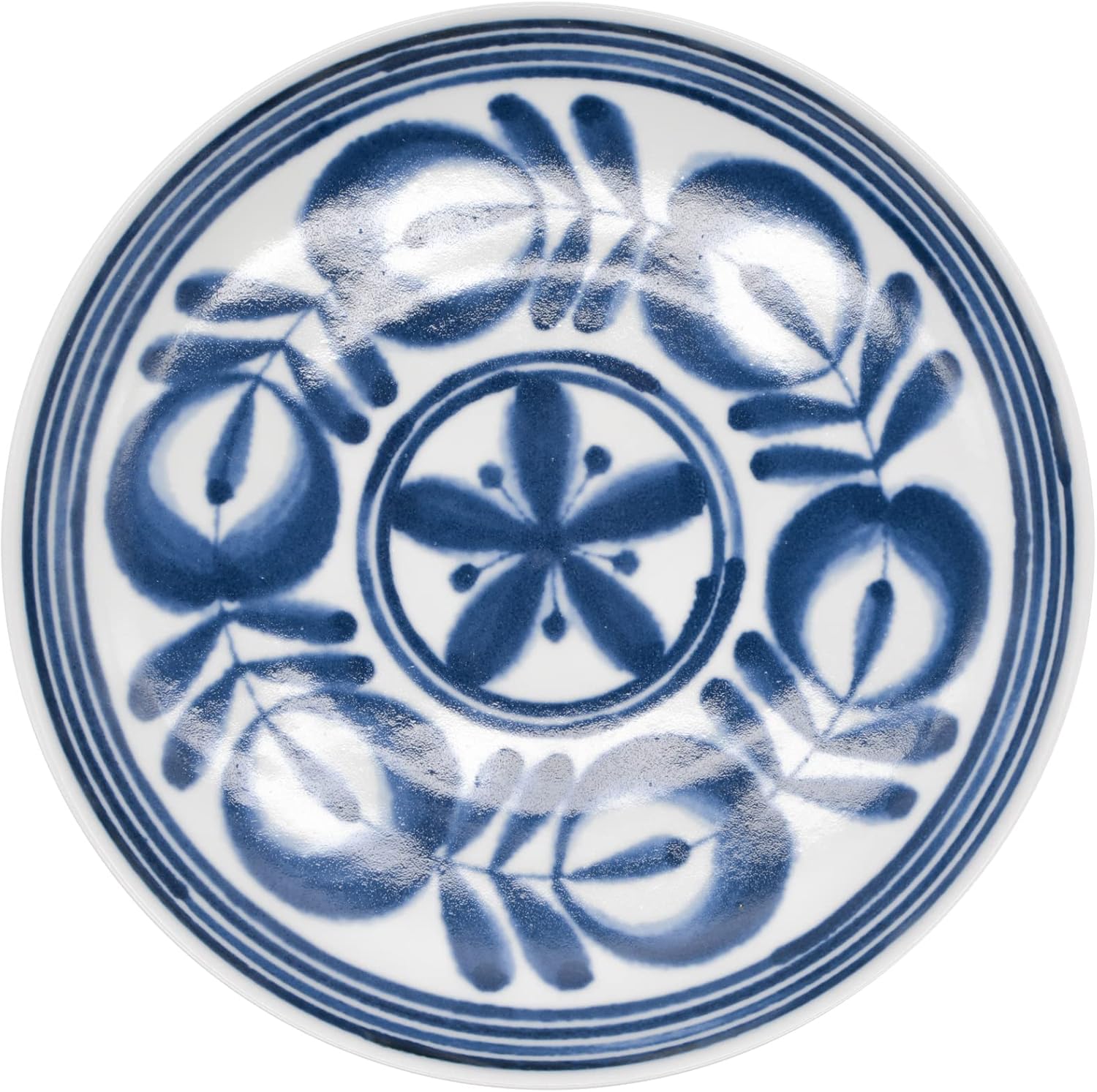 Hasami Ware 73508 Modern Blue, Medium Plate, Japanese Tableware, Plate, (L) Diameter