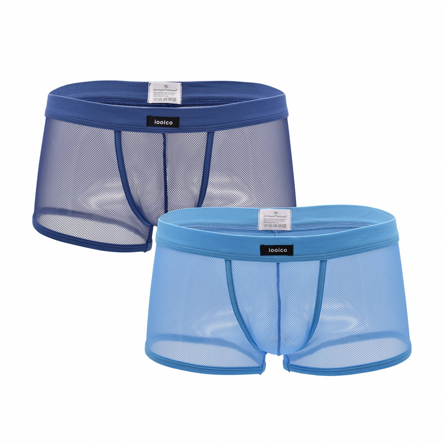 Men's Boxer Briefs, Soft Mesh Underpants See-through Underwear