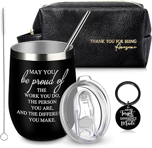 Dandat Juego de 3 regalos de agradecimiento para hombres, bolsa de aseo de cuero, letrero de viaje con texto en inglés "May You Be Proud of the