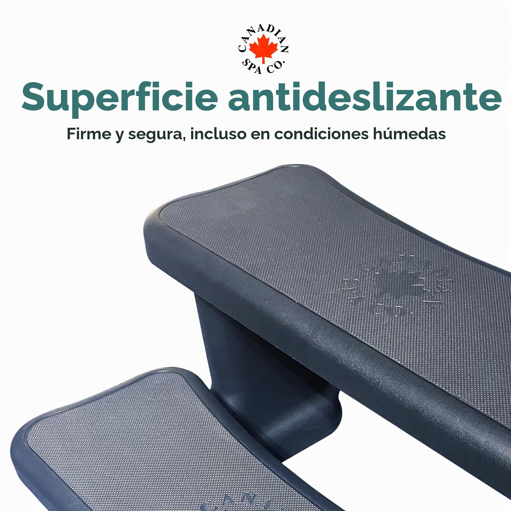 CANADIAN SPA CO. Escalera universal para bañera de hidromasaje, 2 peldaños, 40 x 72 x 52 cm, ayuda para la entrada a la piscina, antideslizante y portátil, accesorios para bañera de hidromasaje