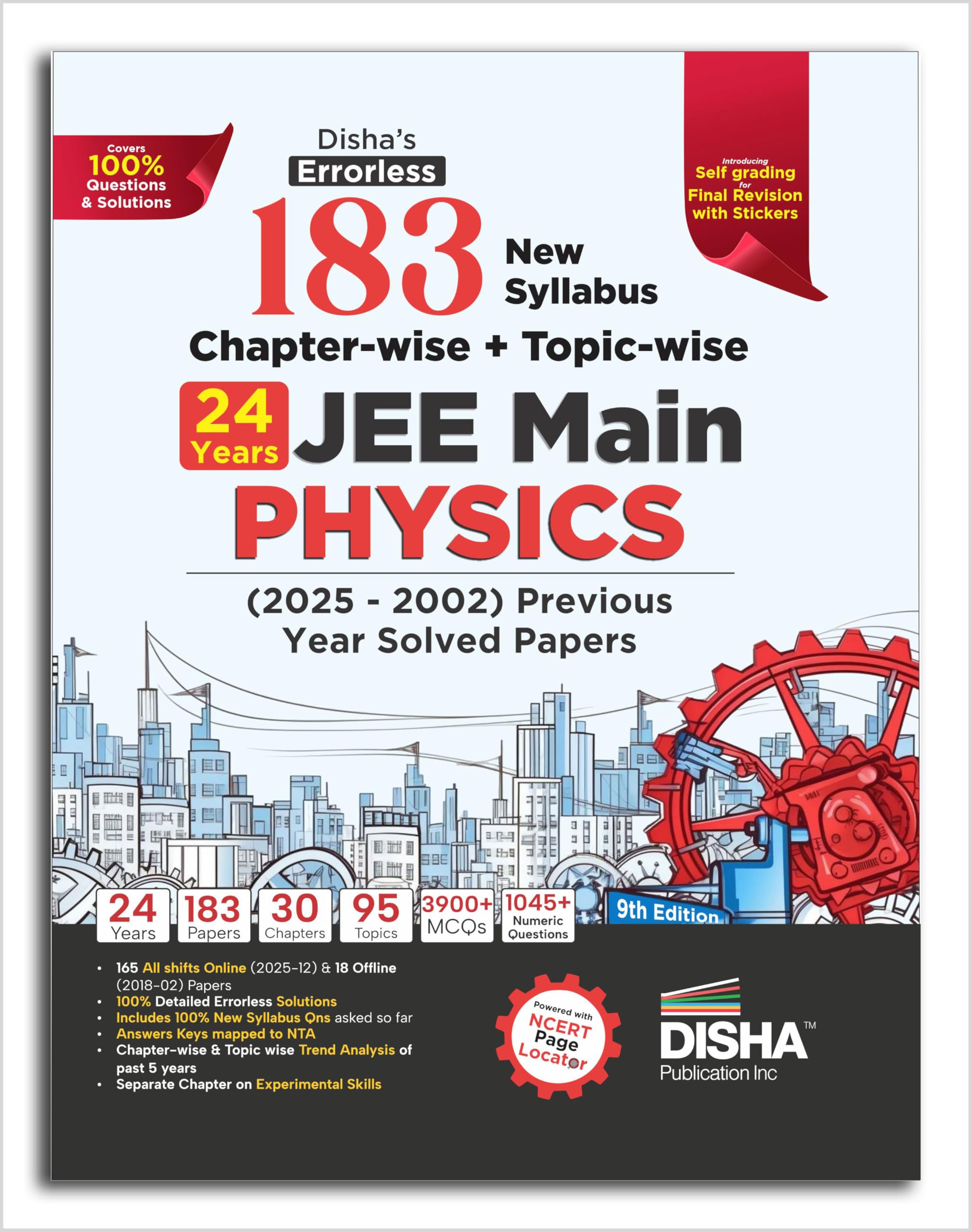 Disha's 179 New Syllabus Chapter-Wise + Topic-Wise Jee Main Physics Online (2025 - 2012) & Offline (2018 - 2002) Previous Year Solved Papers