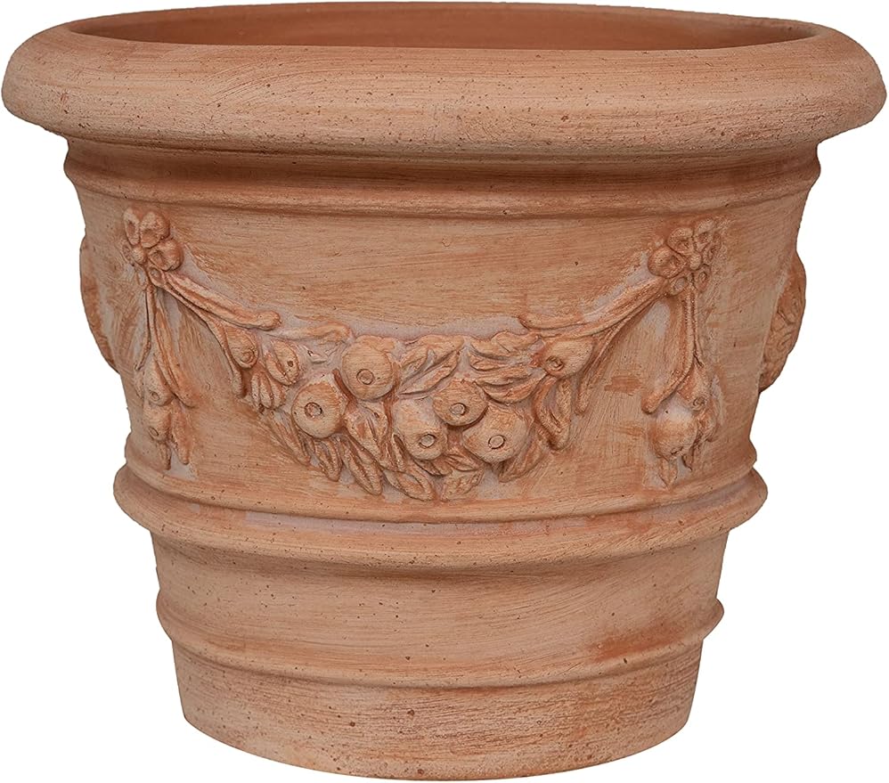 Biscottini Terracotta vase 30x30x25 cm Terracotta pots large Made in