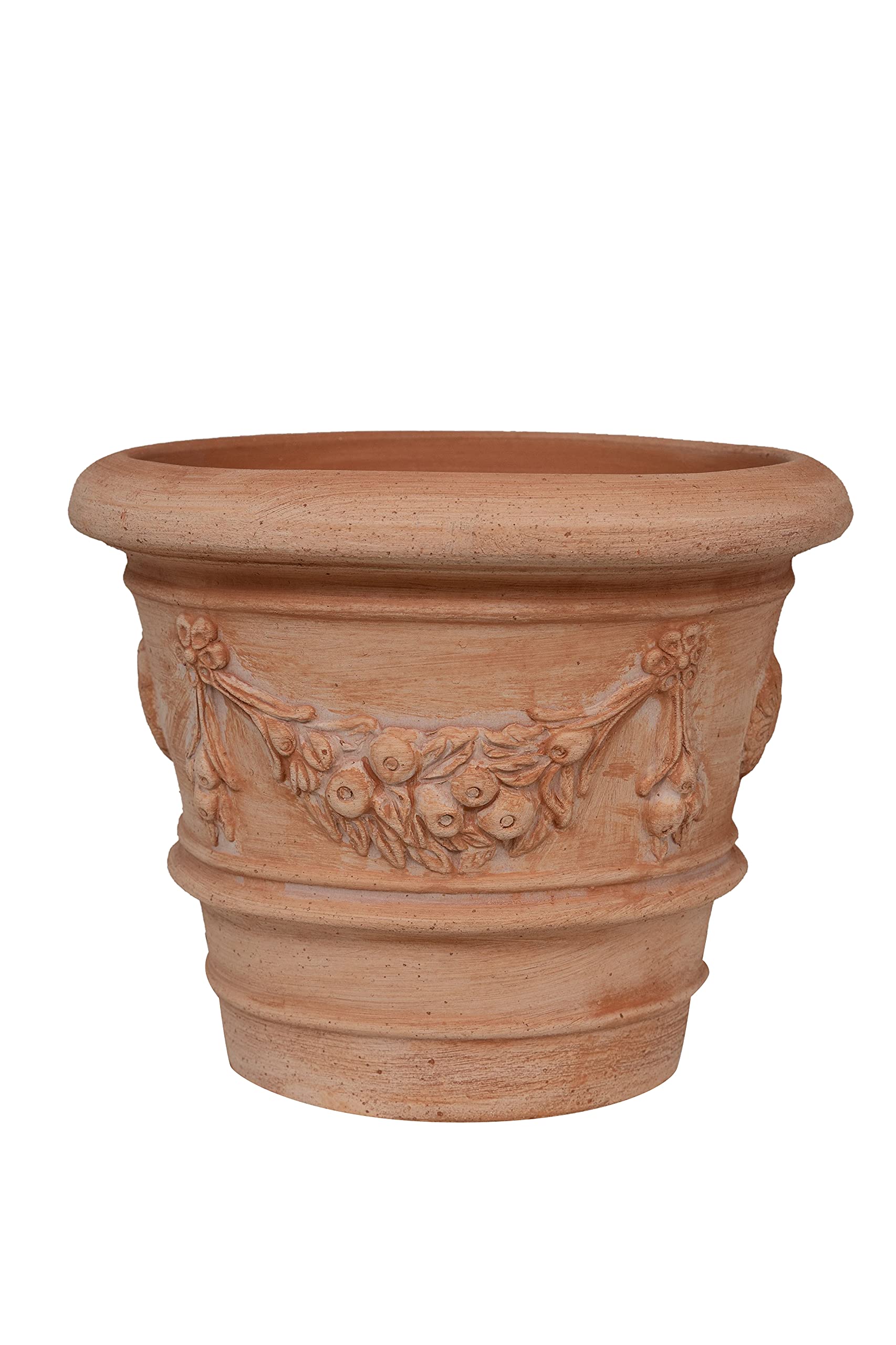 Biscottini Macetas Terracota Grandes 30x30x25 cm | Macetas Exterior | Macetas Barro Grandes Interior y Exterior | Maceta Grande