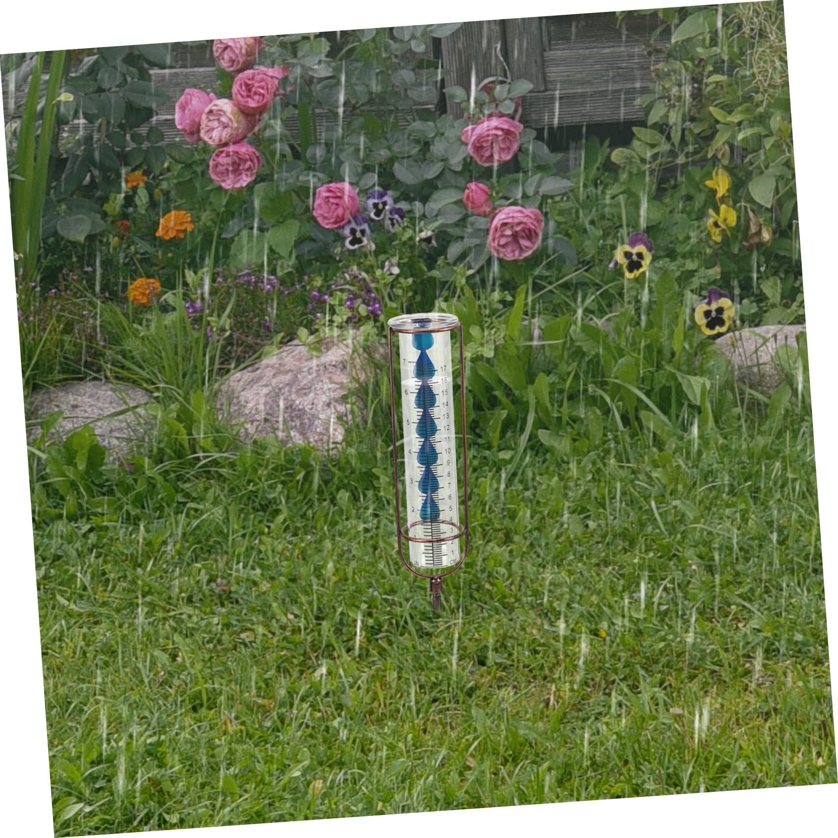 Sosoport 3stücke Outdoor Regenmesser Mit Metallpfahl Abnehmbarer Dekorativer Regenmesser Für Garten Kapazität Frostbeständig Für Gartenliebhaber Und Terrassen