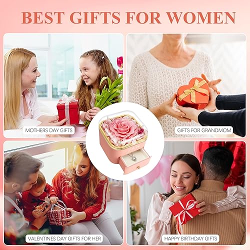 Miniatura 5 de COOLCAA Regalos de rosas de cristal para mujeres, regalos de cumpleaños para mujeres, regalos para mamá, regalos para novia, regalos para esposa,