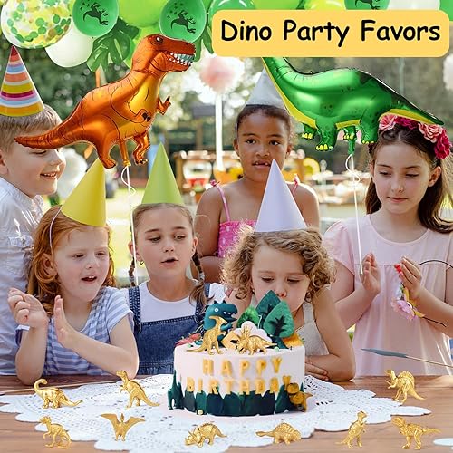 Miniatura 9 de Mini juguetes de dinosaurios 48 piezas que brillan en la oscuridad figura de dinosaurio para fiestas suministros de cumpleaños decoración de