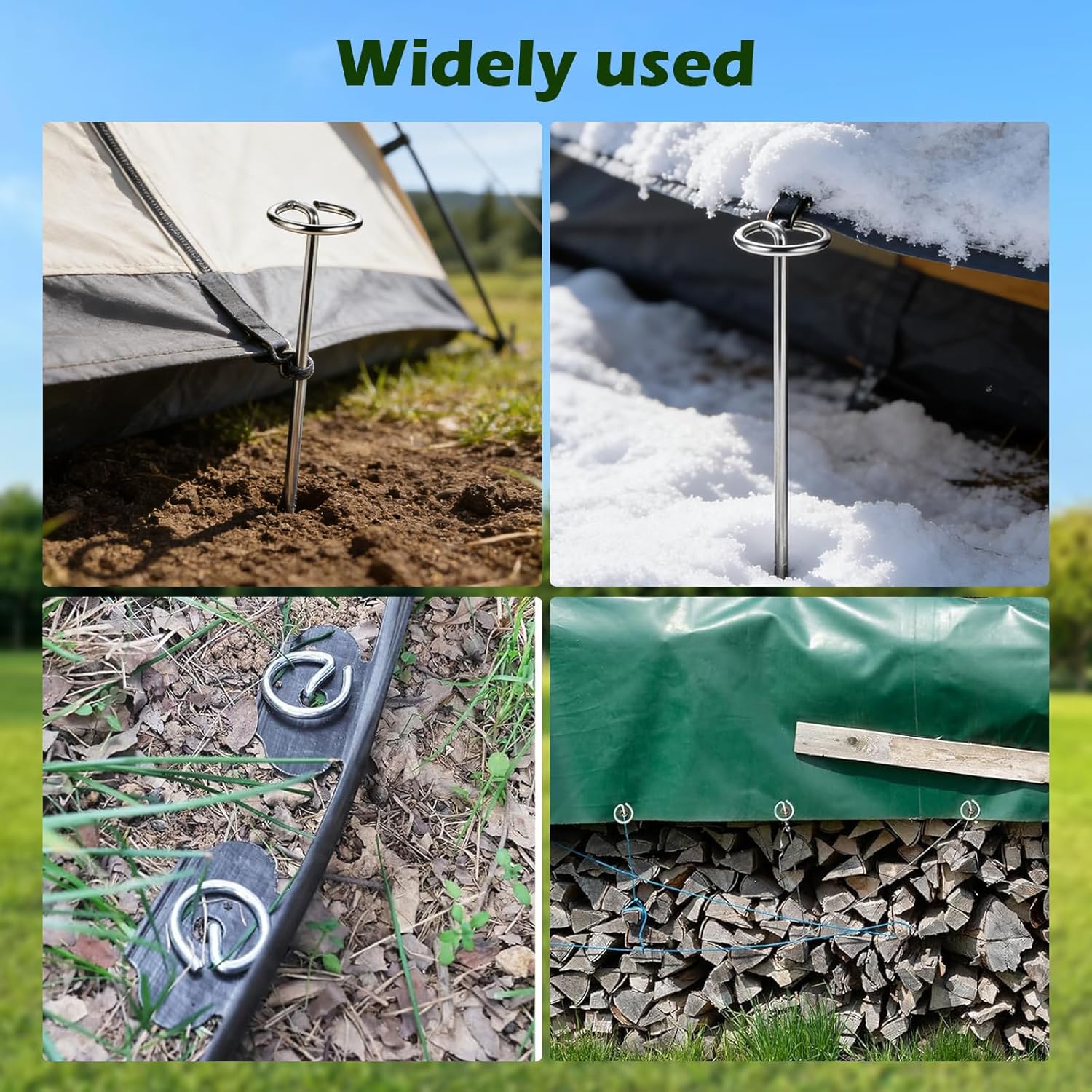 240 Pack Landscape Staples, 6 Inch G-Shaped Galvanized Steel Garden Stakes, Rust-Resistant Landscape Fabric Pins for Weed Barrier, Artificial Turf, Ground Cover & Outdoor Edging, Silver