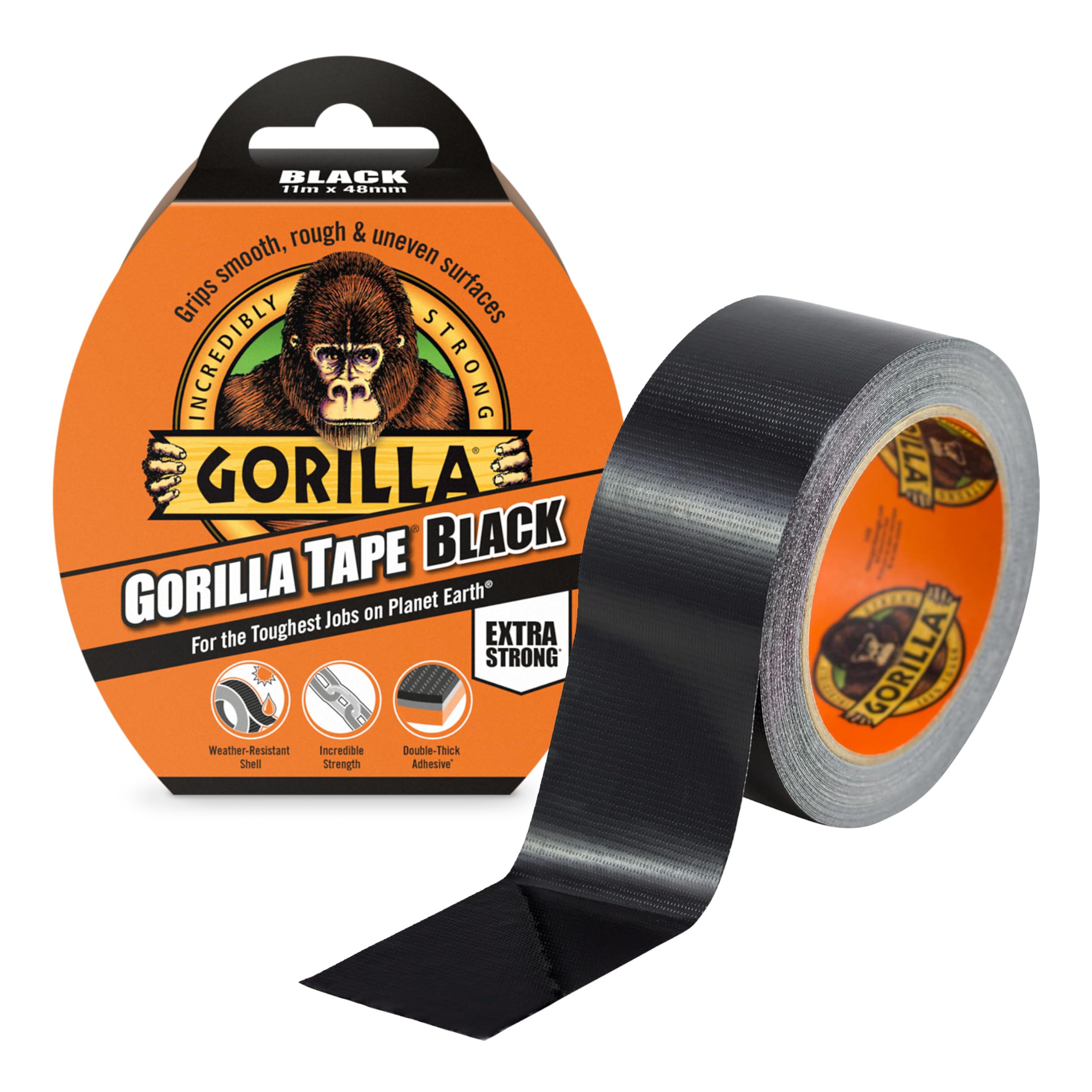 Gorilla Tape Black 11m